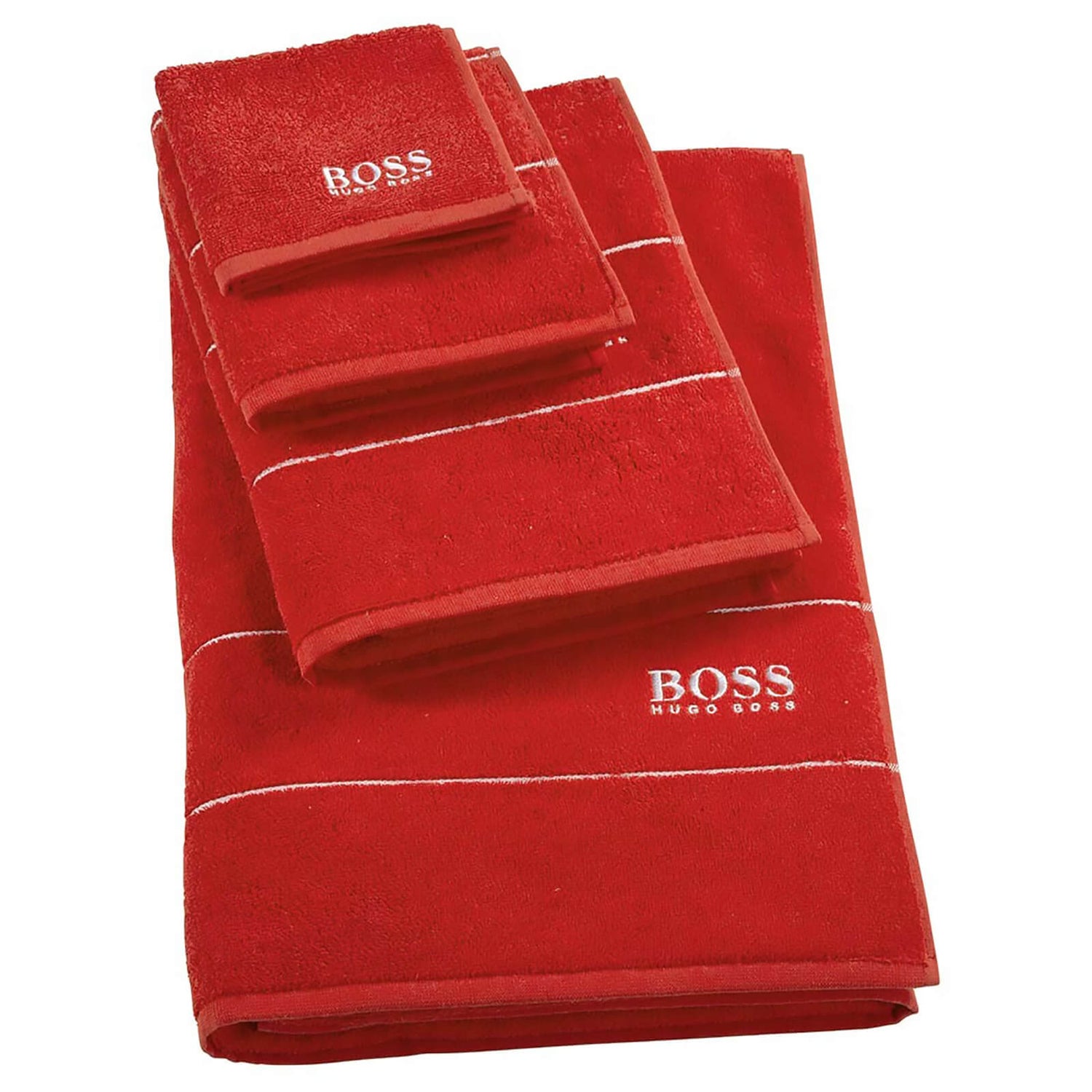 Hugo BOSS Plain Towel Range - Poppy