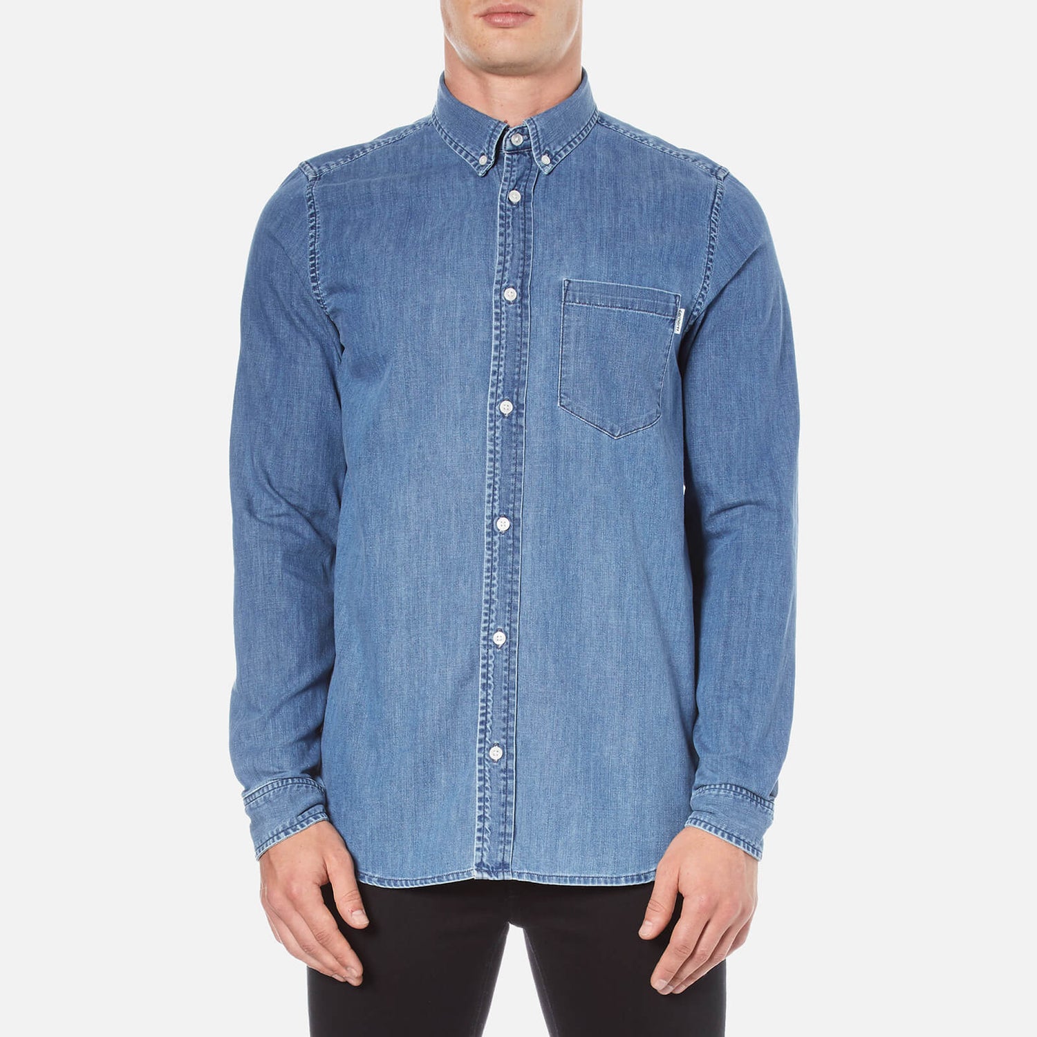 Carhartt Men s Long Sleeve Civil Shirt Stone Wash TheHut