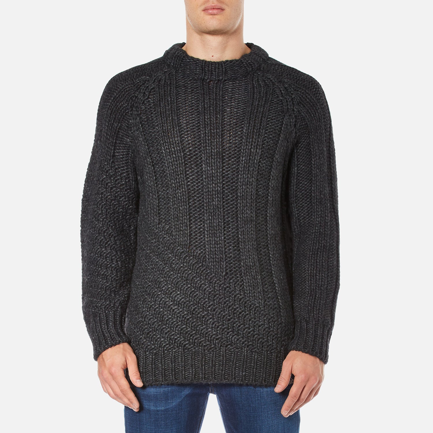 Vivienne Westwood Anglomania Men s Long Ribs Jumper Charcoal
