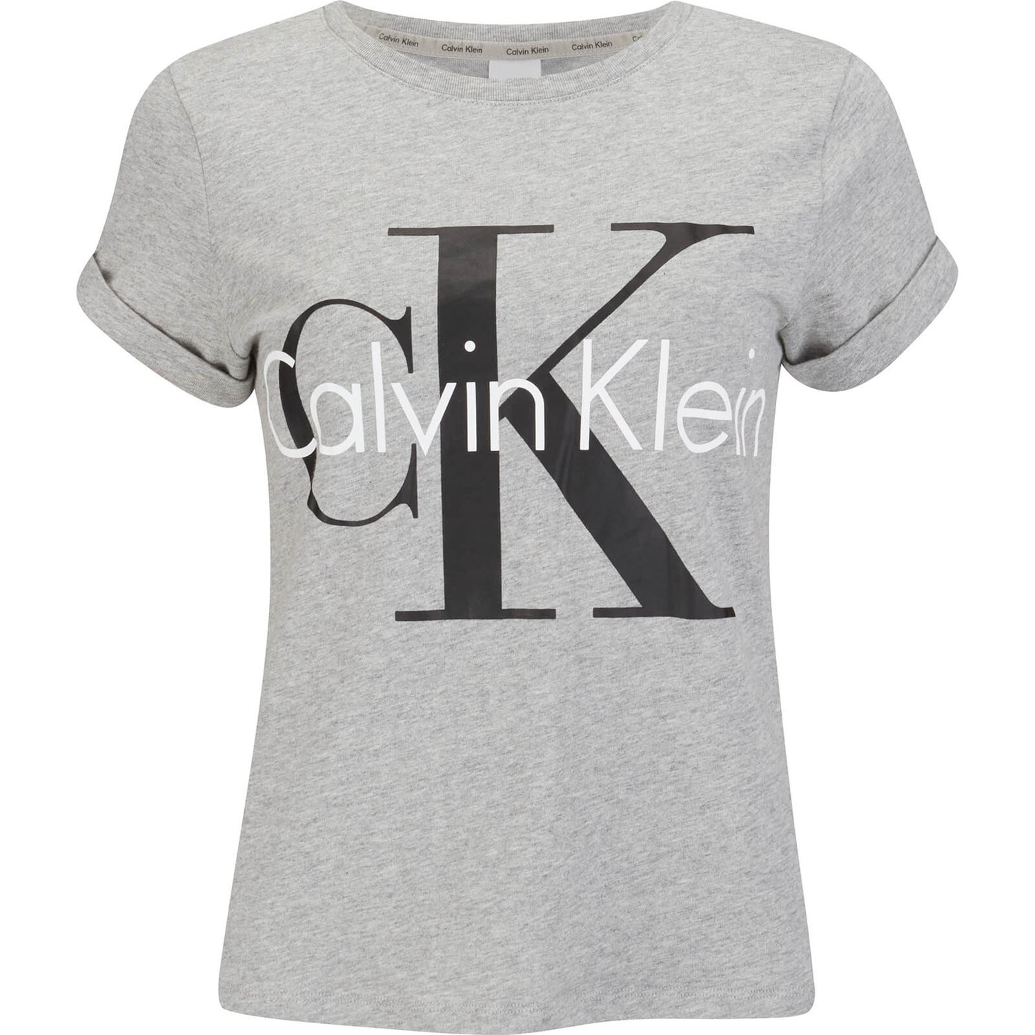 Calvin Klein Women's Logo Short Sleeve Crew Neck T-Shirt - Grey Heather