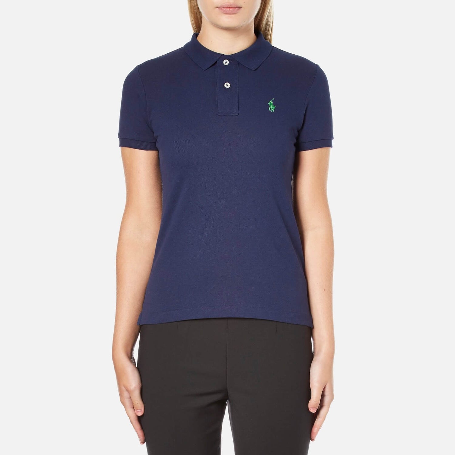 Polo Ralph Lauren Women's Skinny Fit Polo Shirt - Navy - Free UK Delivery Available