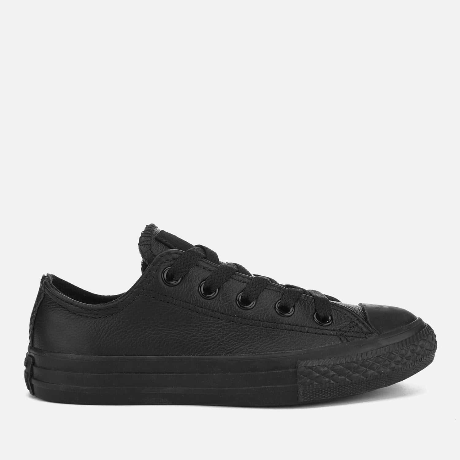 Converse Kids Chuck Taylor All Star Leather Ox Trainers Black TheHut