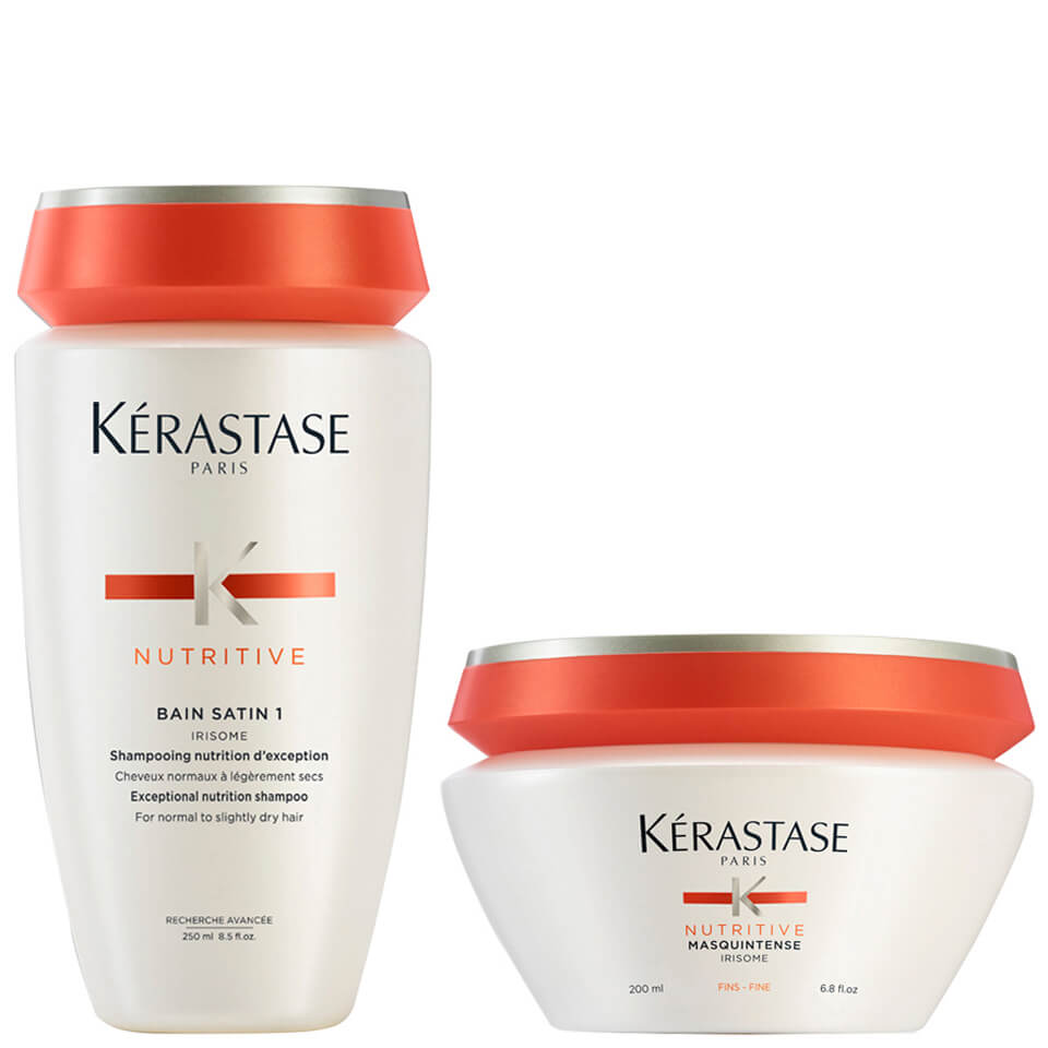 Kérastase Nutritive Bain Satin 1 250ml and Masquintense Cheveux Fins For Thin Hair 200ml