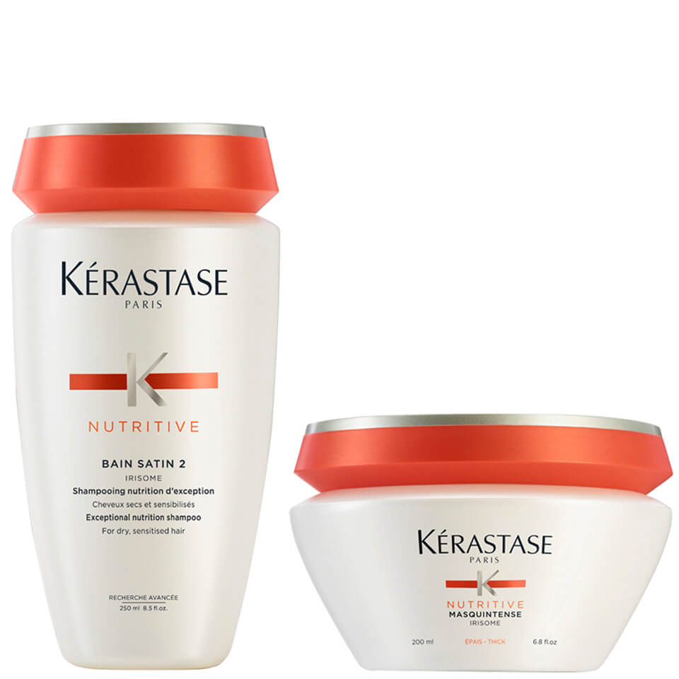Kérastase Nutritive Bain Satin 2 250ml & Masquintense Cheveux Epais (For Thick Hair) 200ml