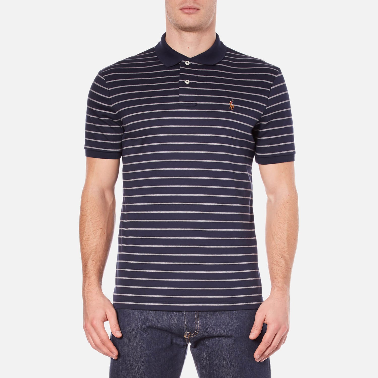 Polo Ralph Lauren Men's Short Sleeve Pima Cotton Stripe Polo Shirt ...