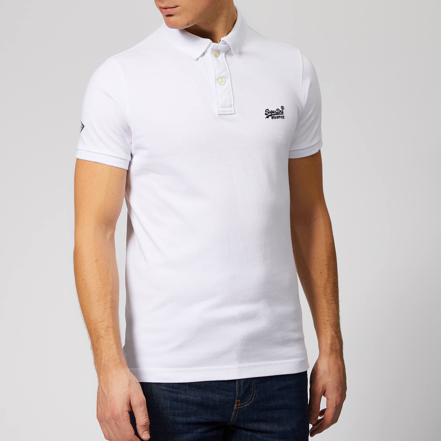 superdry white polo