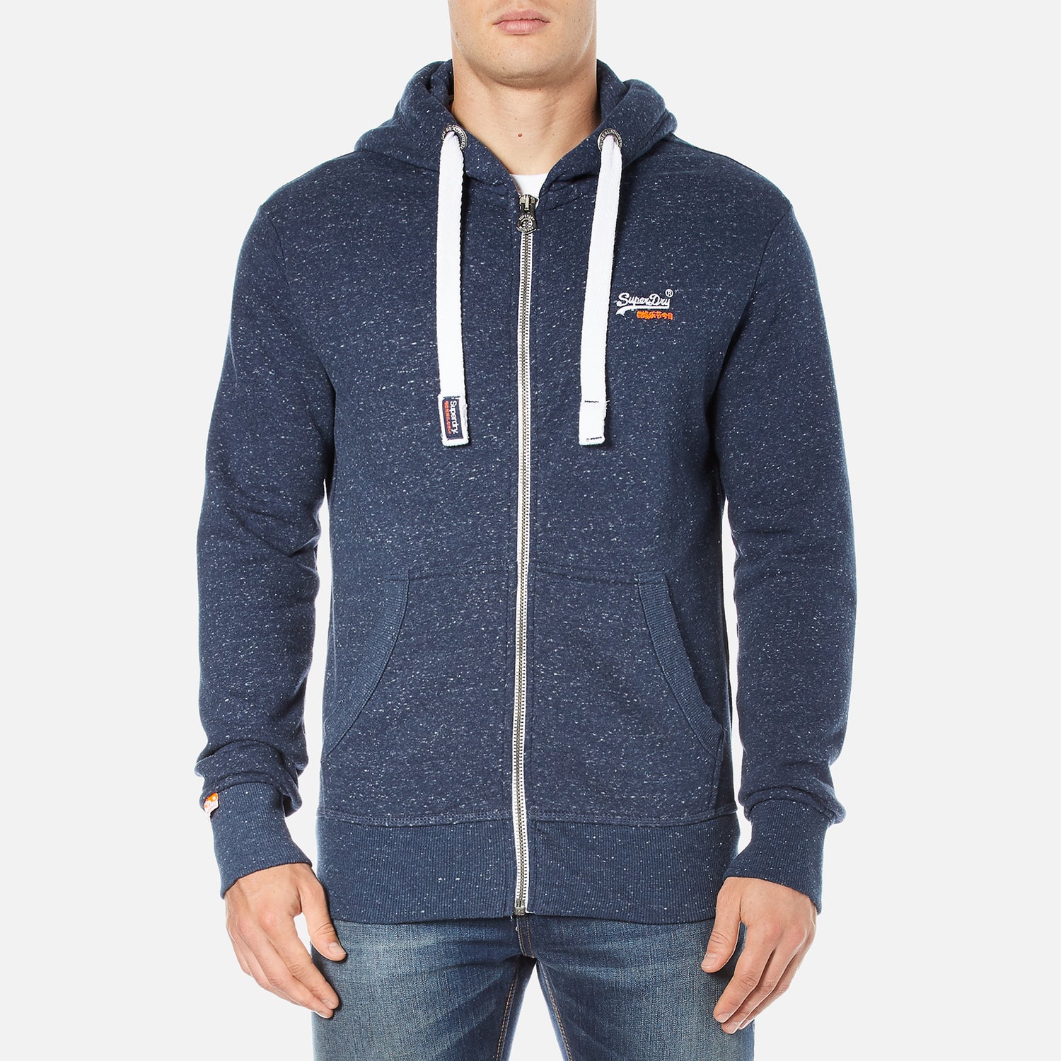 Superdry Men's Orange Label Zip Hoody Nautical Navy Grit
