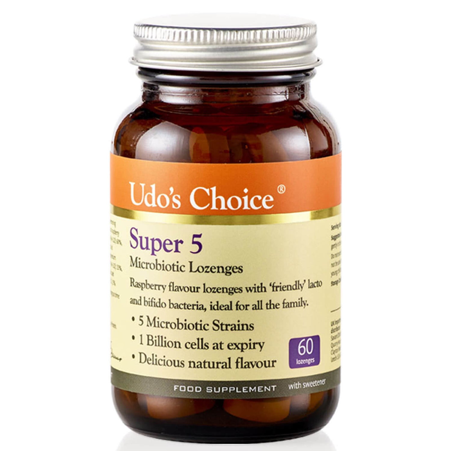 Udo's Choice Super 5 Microbiotics - 60 Lozenges