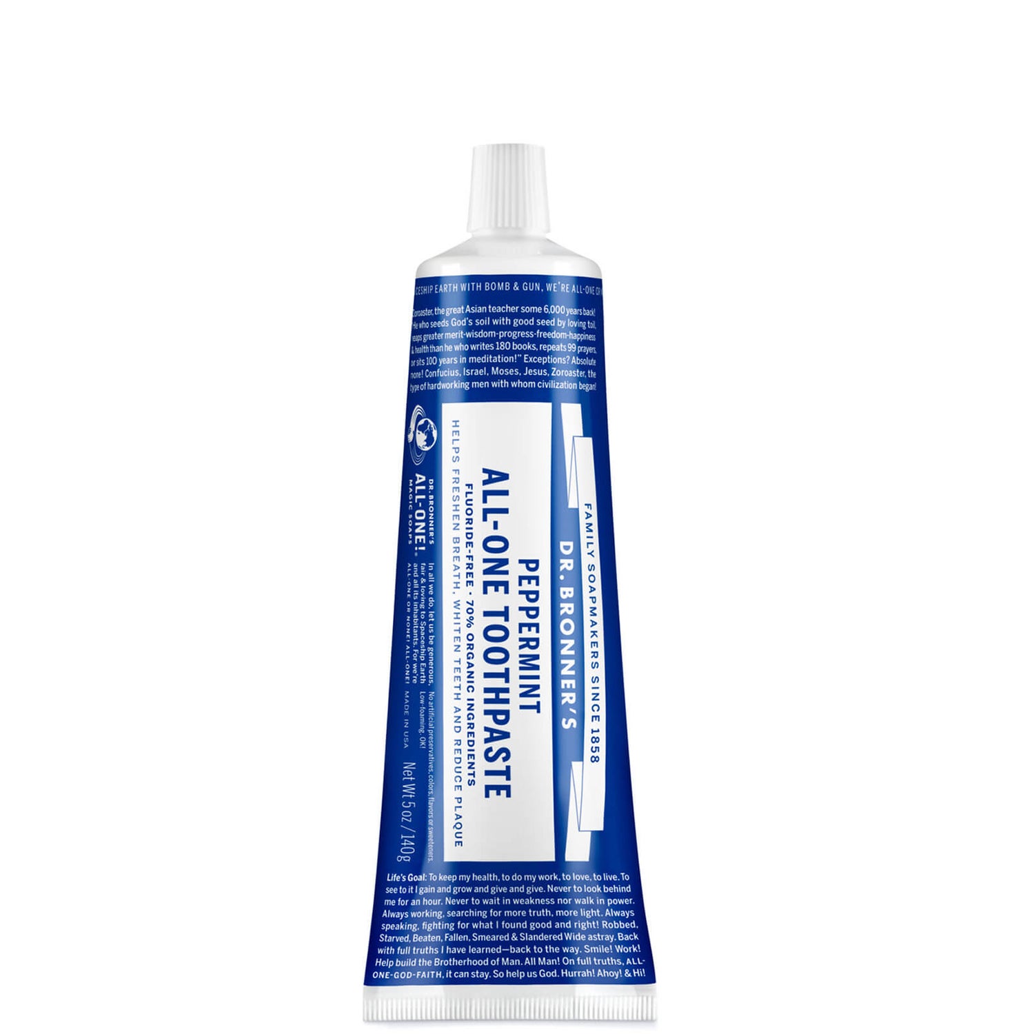 Dr. Bronner's AllOne Toothpaste Peppermint 140g lookfantastic