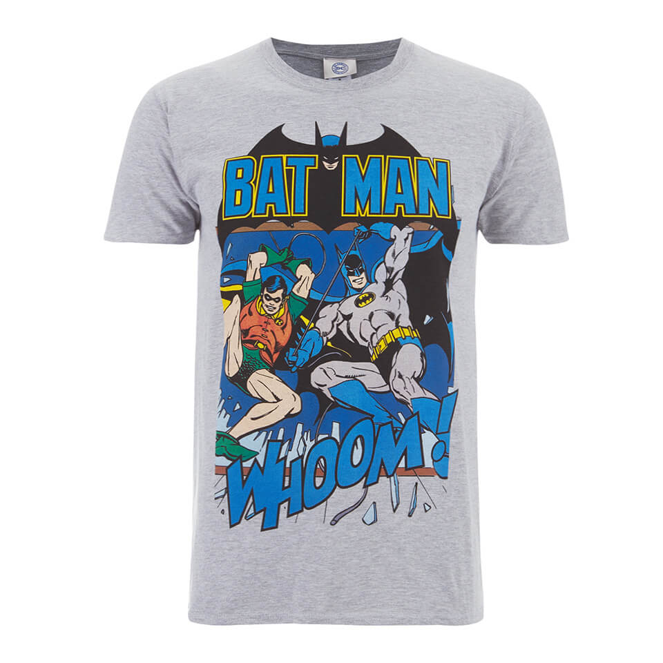 DC Comics Men's Batman and Robin T-Shirt - Grey Merchandise - Zavvi UK