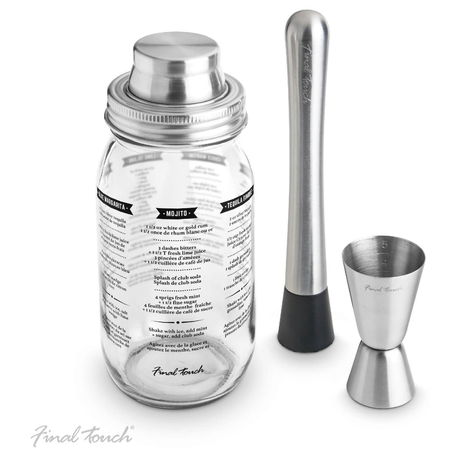 Mason Jar Cocktail Shaker Set