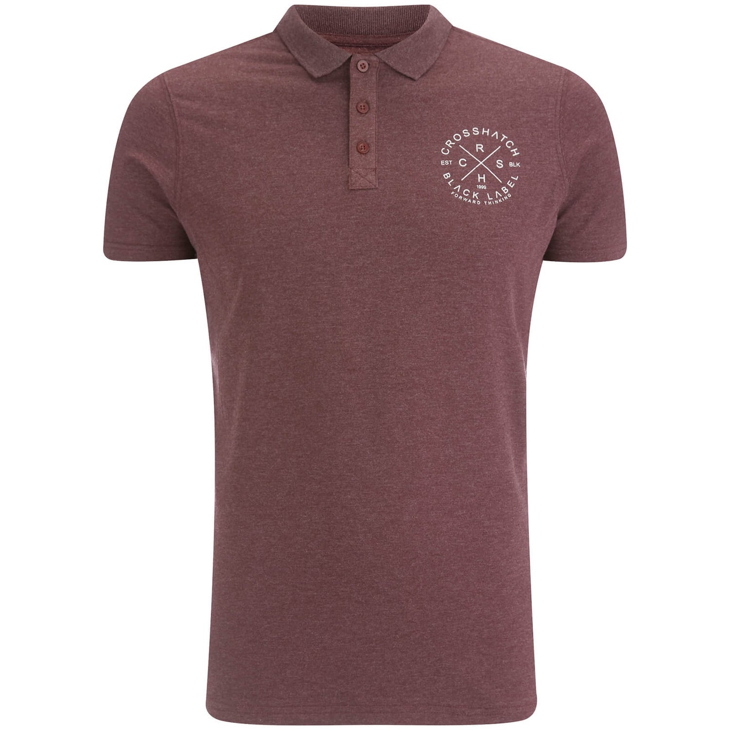 Crosshatch Men s Cultize Stamp Polo Shirt Deep Red Marl Zavvi