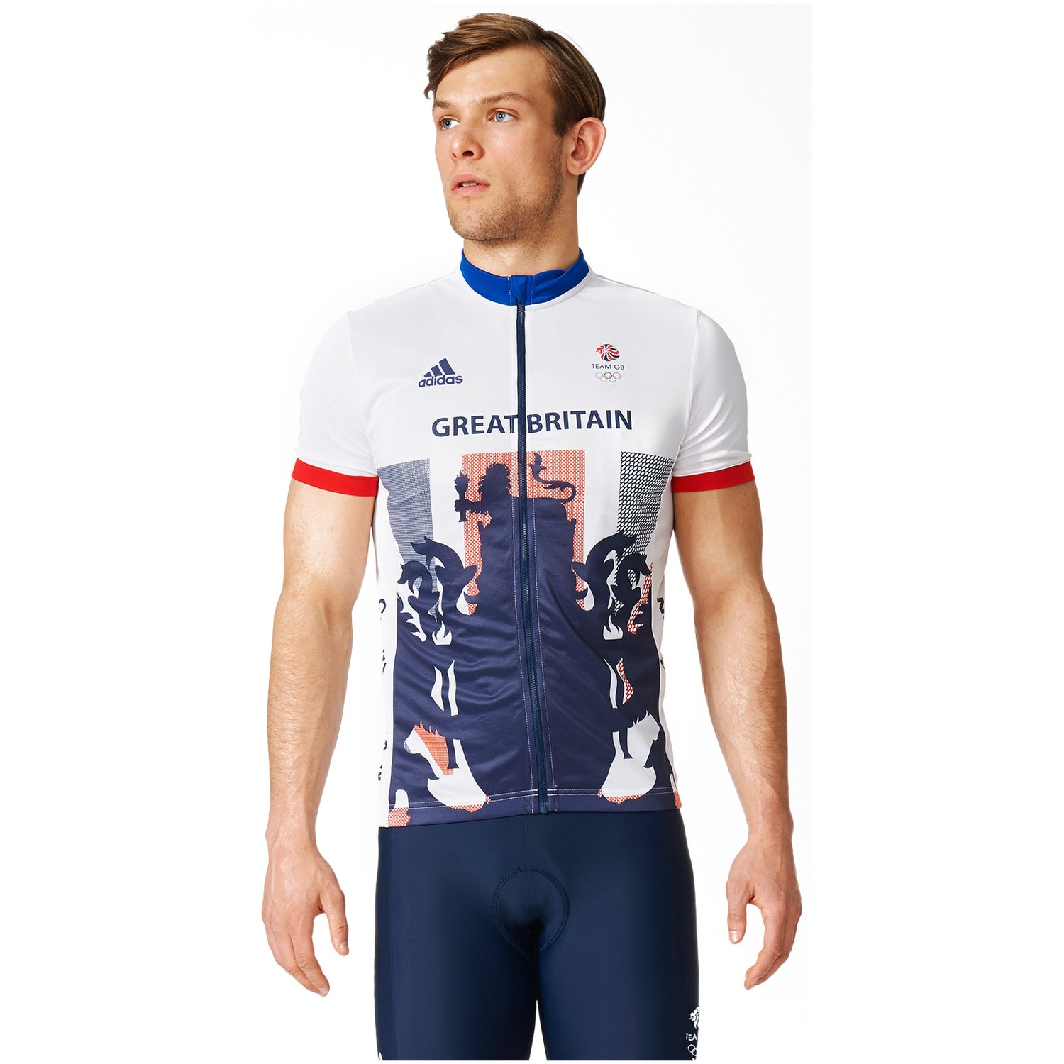 adidas Men's Team GB Replica Cycling Sleeve Jersey - White | ProBikeKit.com