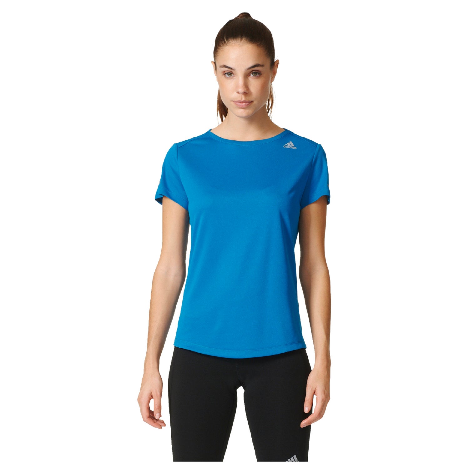adidas Women's Sequencials Climalite Running T-Shirt - Blue ProBikeKit.com