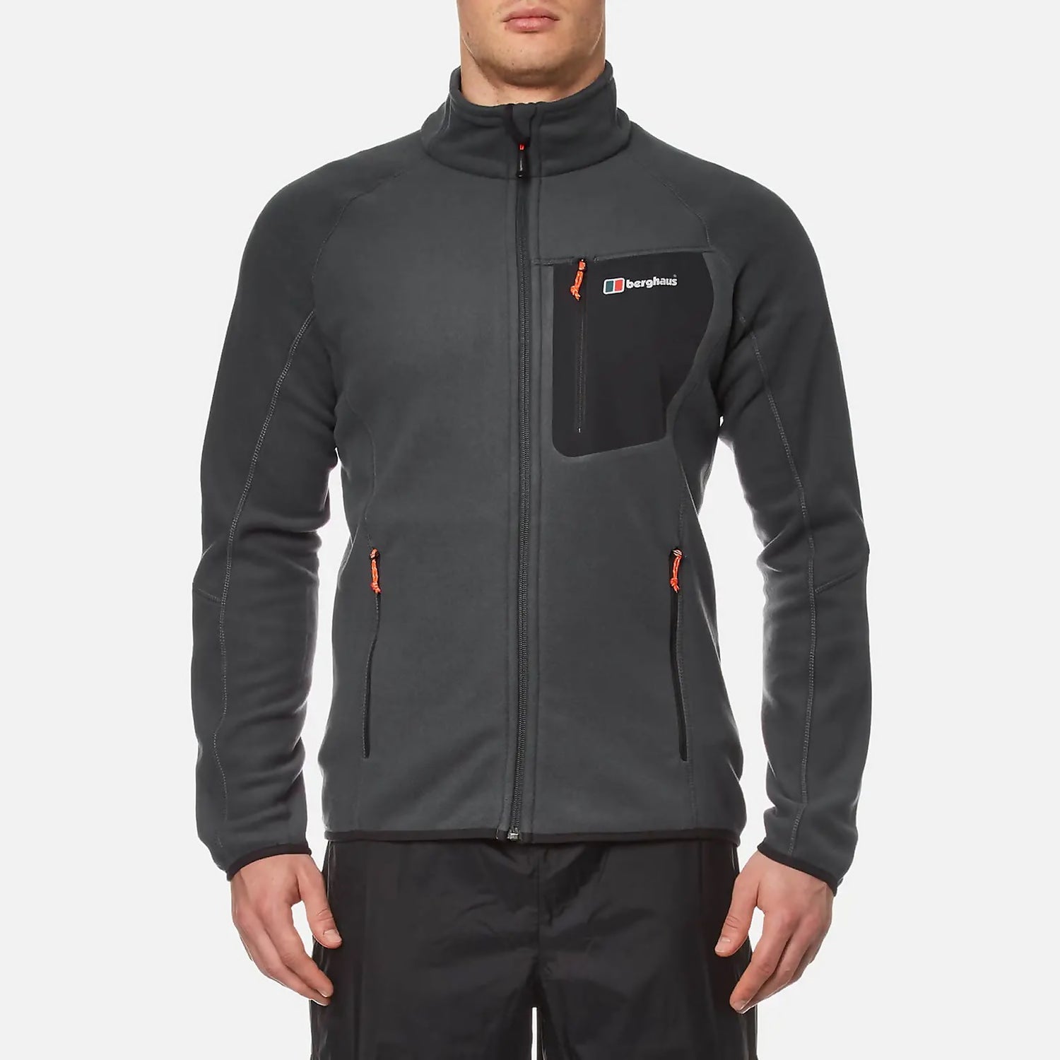 Berghaus Mens Deception Hooded Full Zip Fleece Jacket Carbon Sale