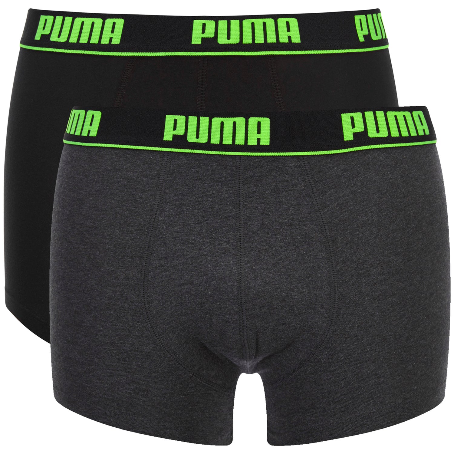 Puma Men s 2 Pack Trunks Grey Black Mens Underwear Zavvi UK