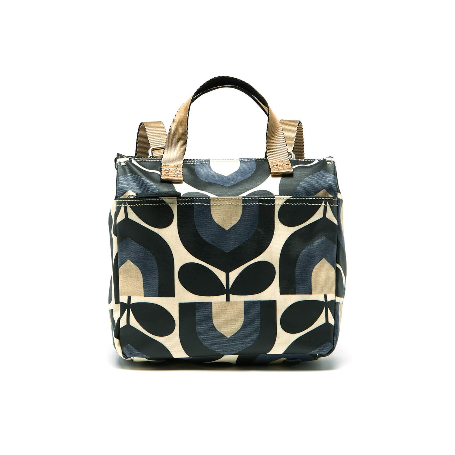 Orla Kiely Women s Matt Laminated Stripe Tulip Print Small Backpack Dusk