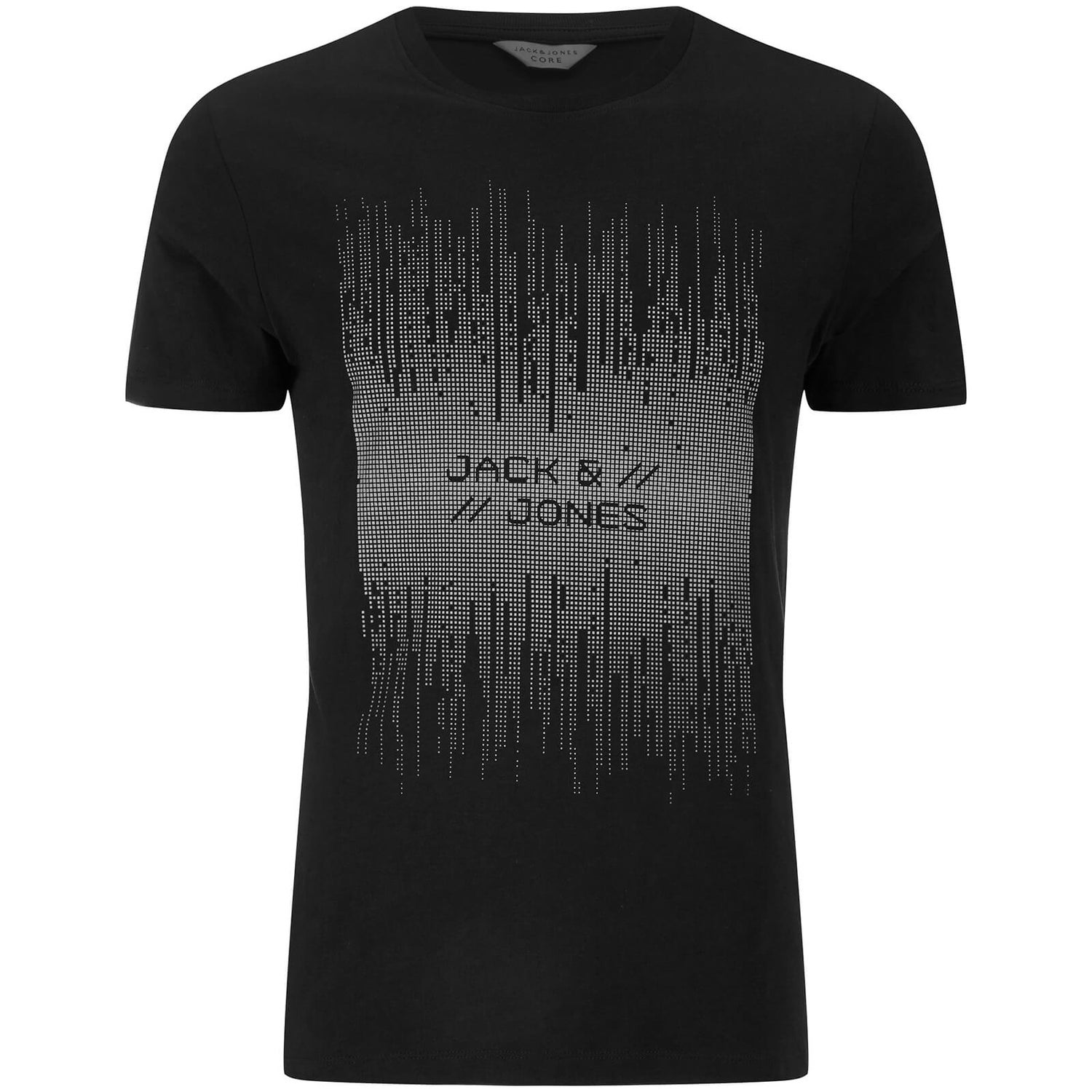 Jack Jones Men's Core Valentino 3D Print T-Shirt Black Mens