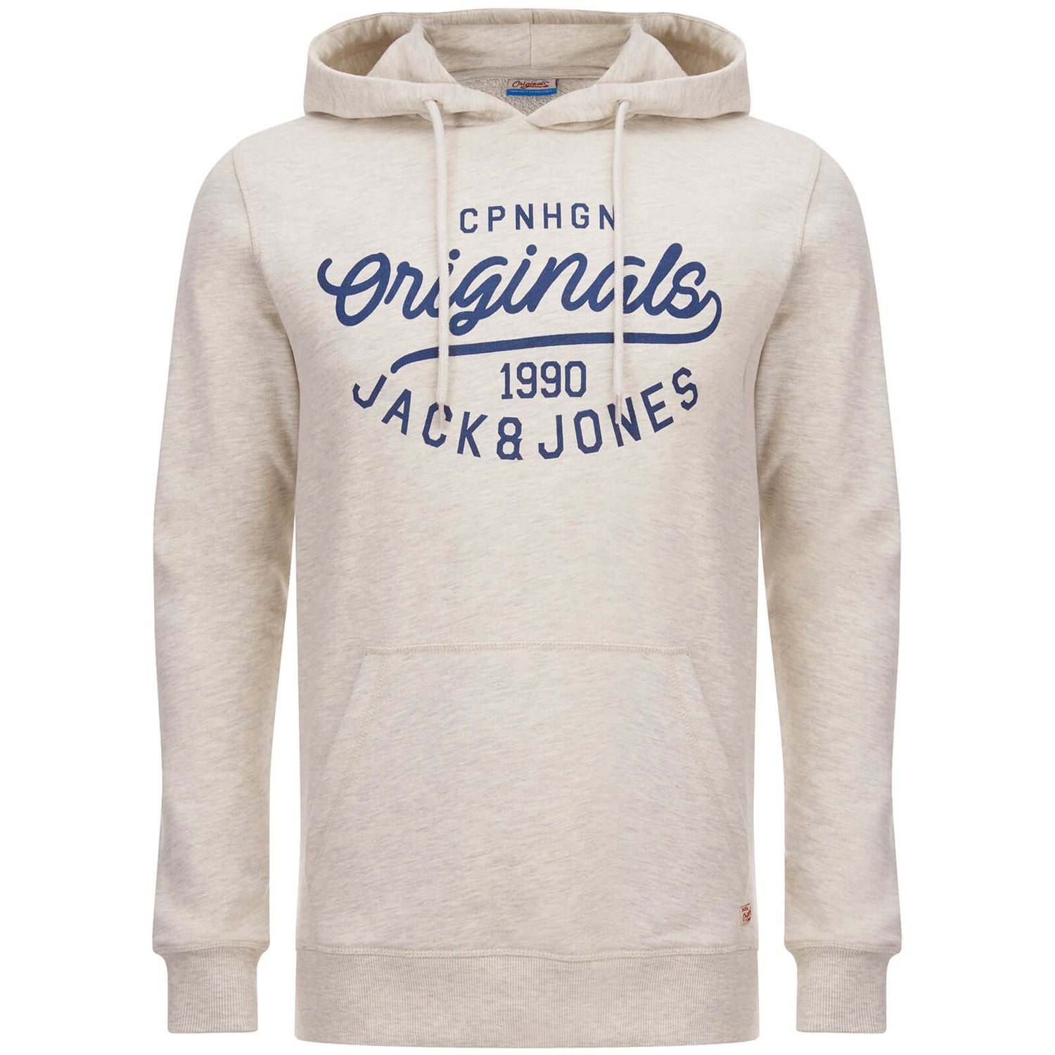 Sweat à Capuche Homme Originals Finish Jack & Jones - Blanc Cassé Mens  Clothing