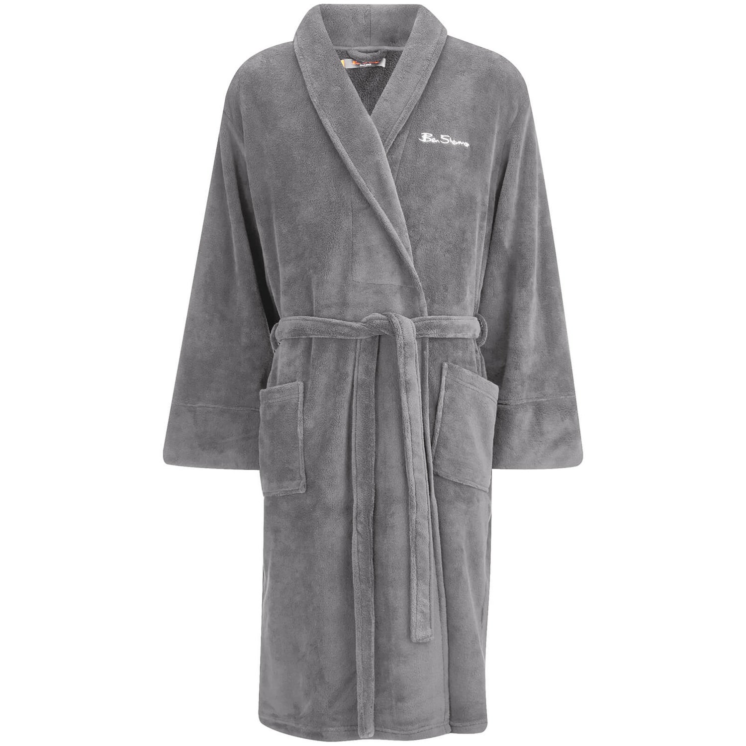 Ben Sherman Men s Fleece Robe Charcoal S