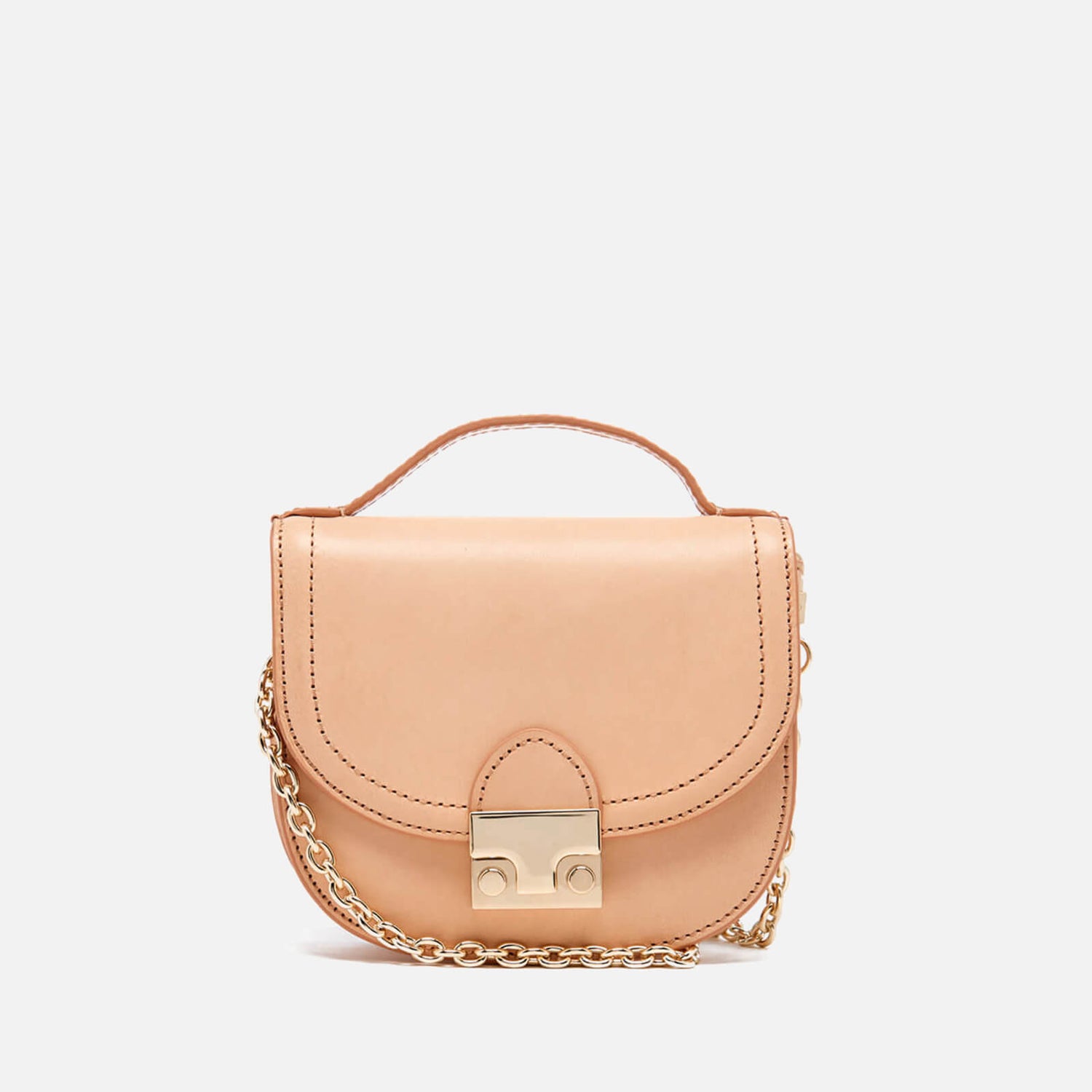 Loeffler Randall Women s Mini Cross Body Saddle Bag Natural