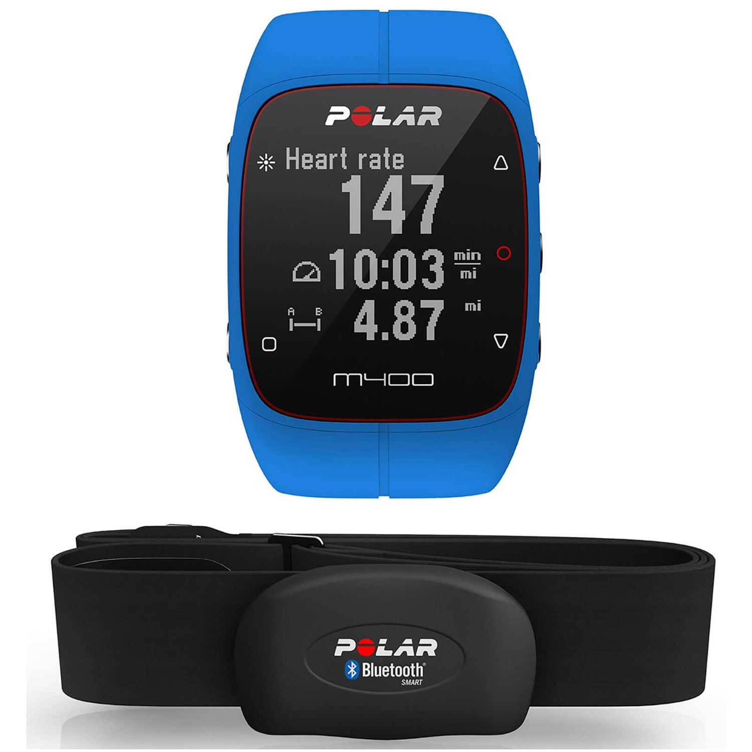M400 GPS Running Watch with Heart Rate Monitor Blue | ProBikeKit.com