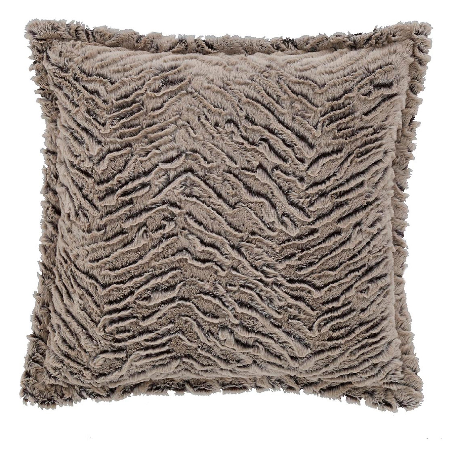 Catherine lansfield metallic faux fur outlet cushion