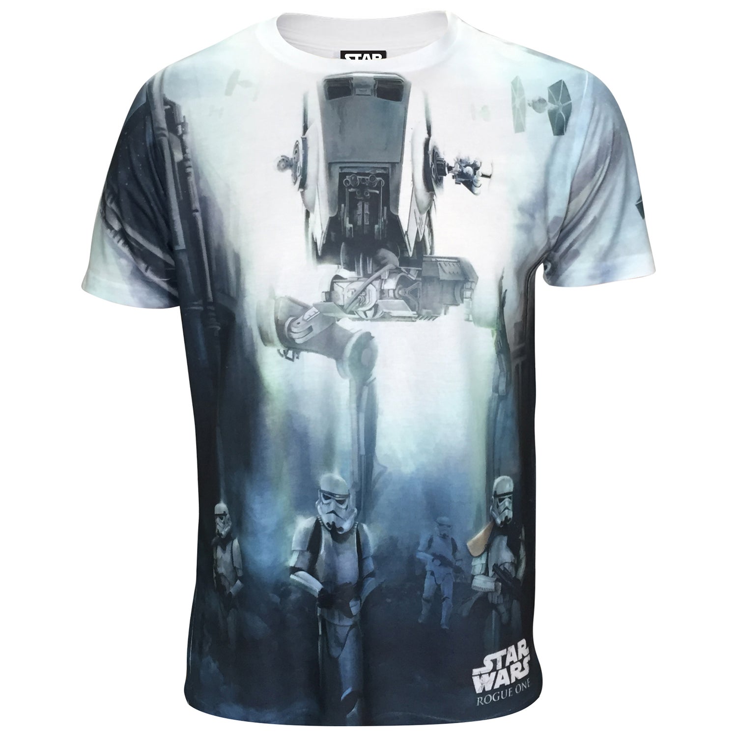 Star Wars Rogue One Men's Stormtroopers Battle T-Shirt - White ...
