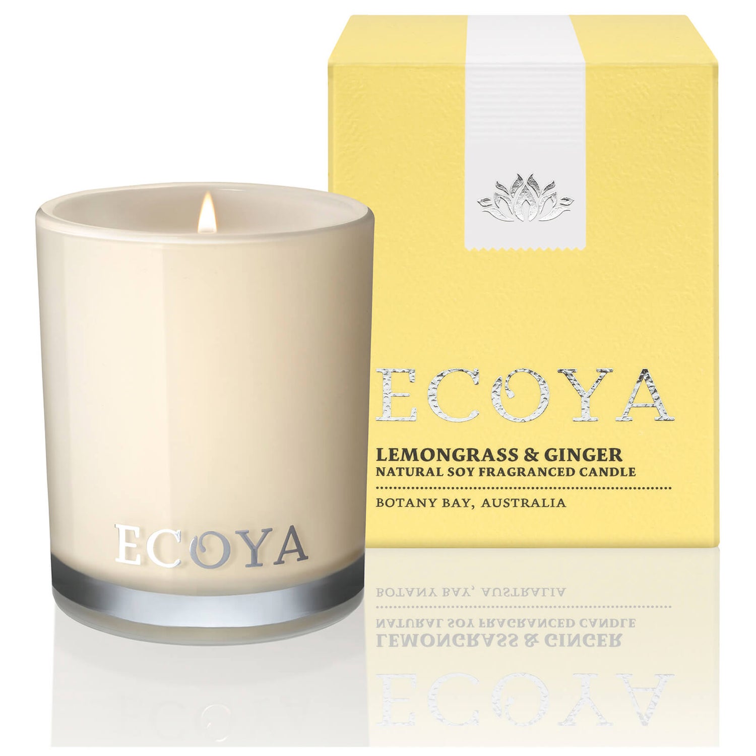 ECOYA Lemongrass and Ginger Candle Mini Madison LOOKFANTASTIC