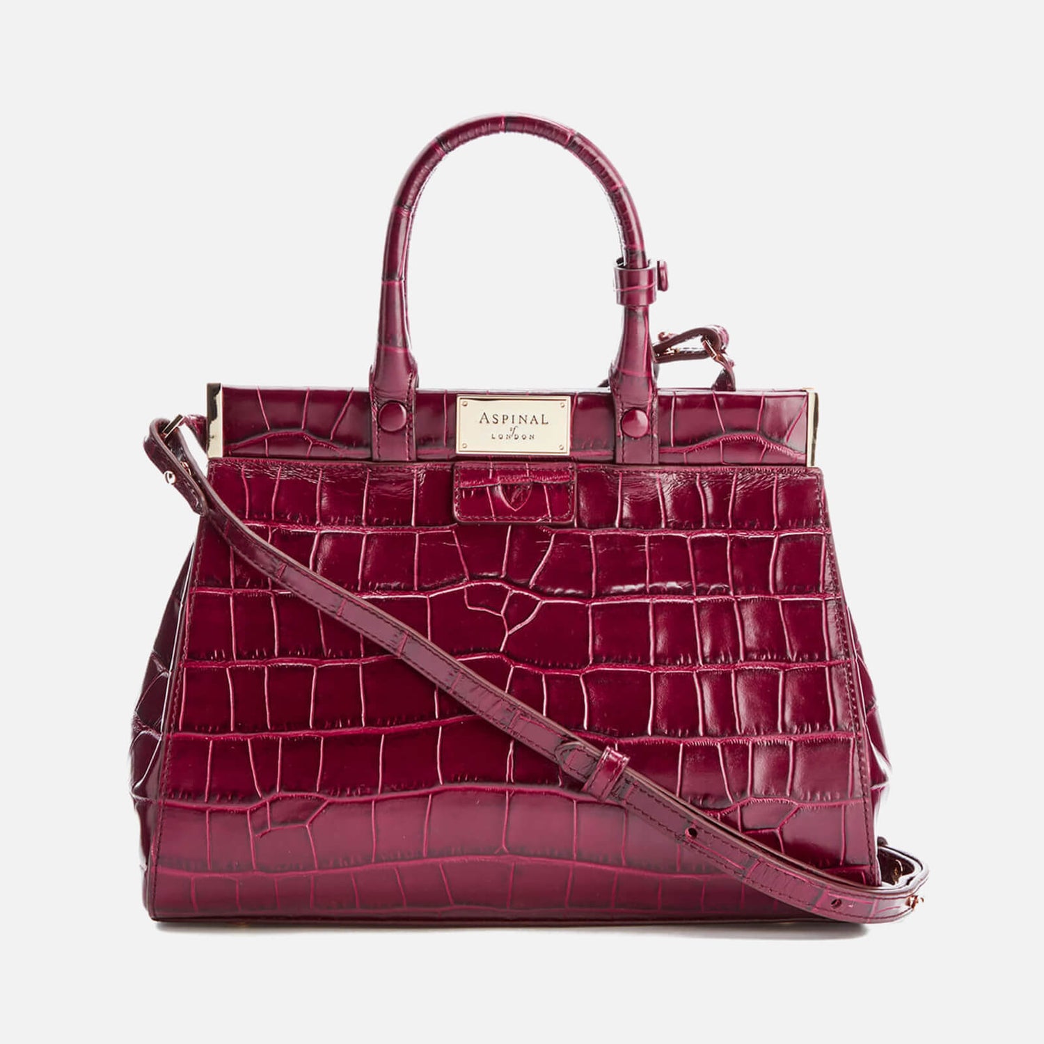 Aspinal of London Women s Florence Snap Bag Small Tote Bag Bordeaux