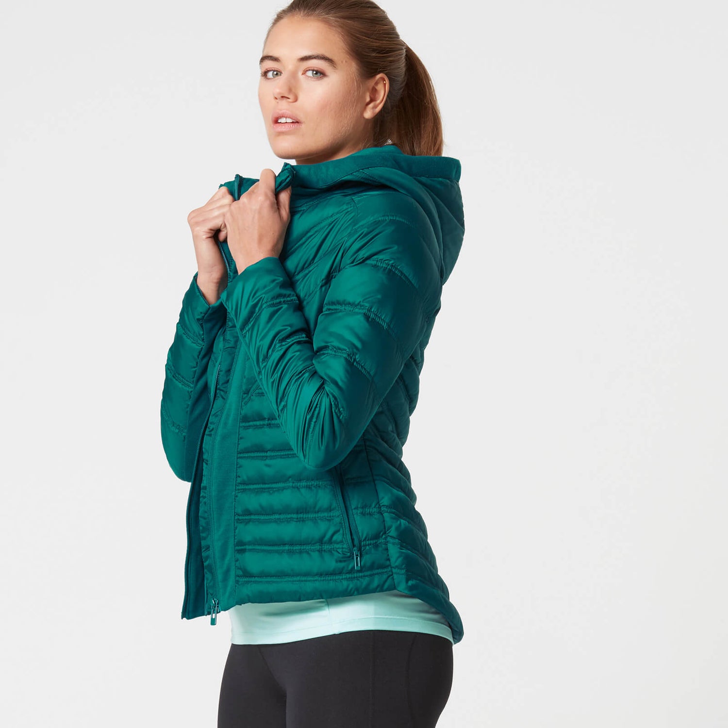 Women's thin puffer jacket top