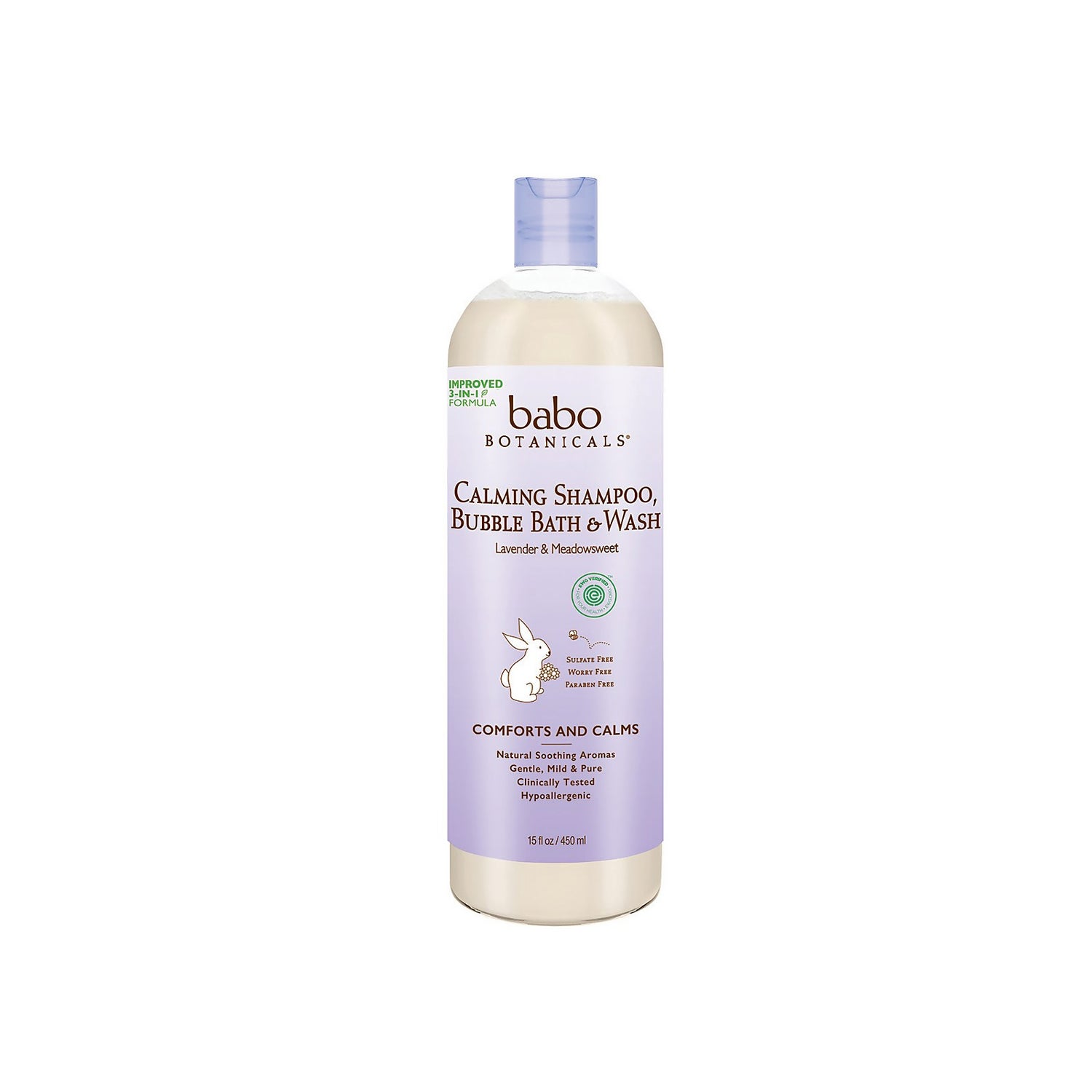 Babo Botanicals Calming Baby 3in1 Bubble Bath, Shampoo & Wash