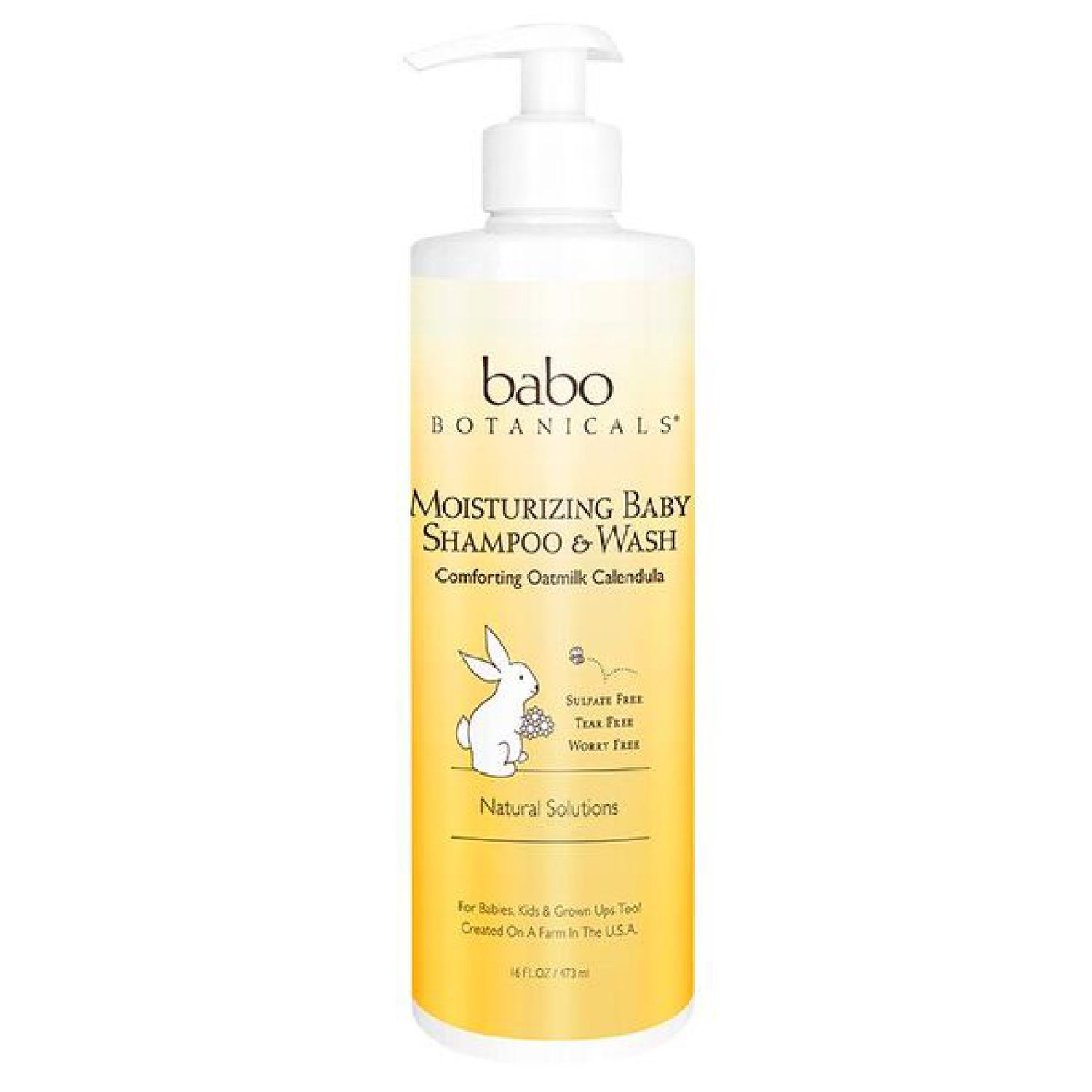 Babo Botanicals Moisturizing Baby Shampoo & Wash (Family Size)