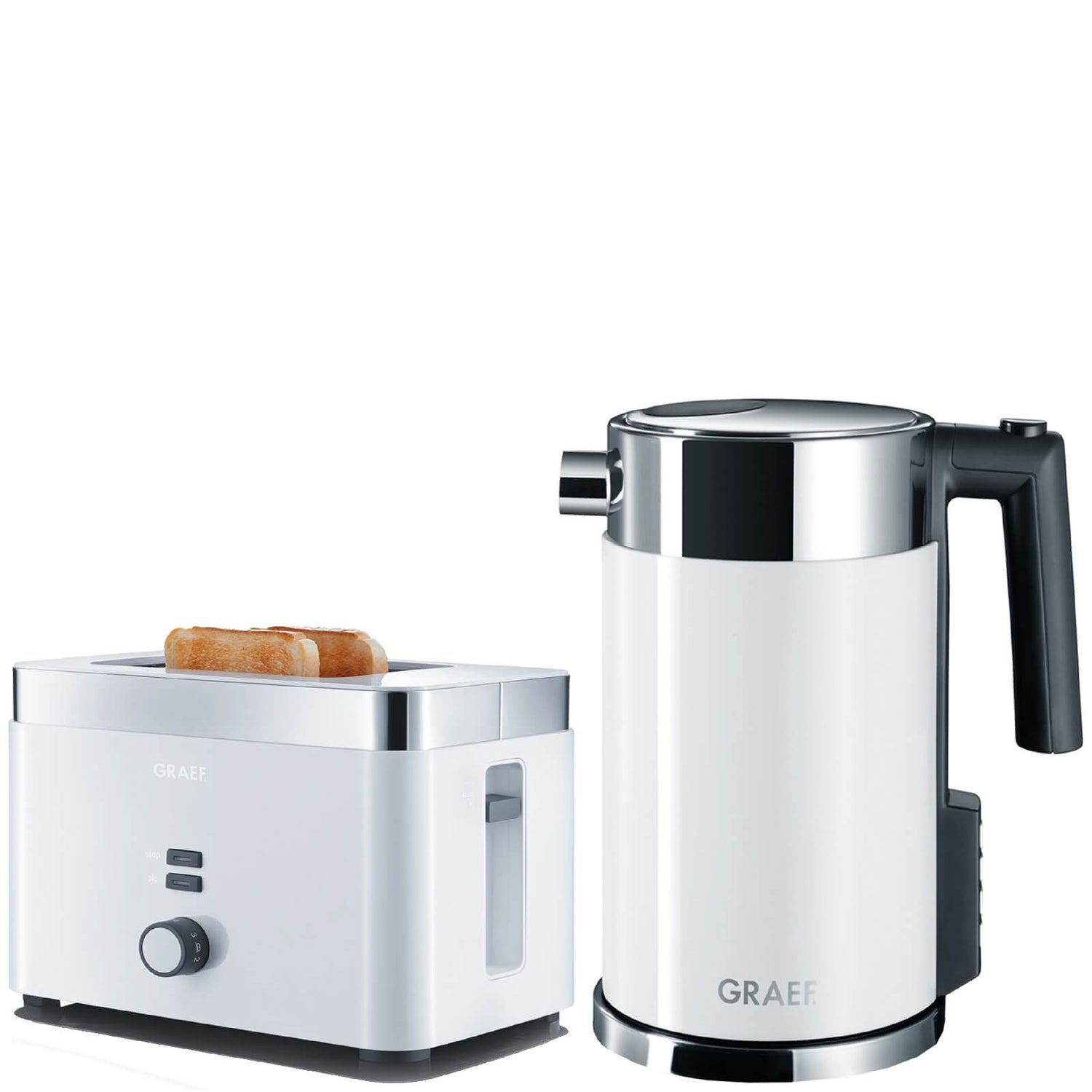 Graef TO61.UK 2 Slice Compact Toaster and WK701.UK 1.5L Kettle Bundle
