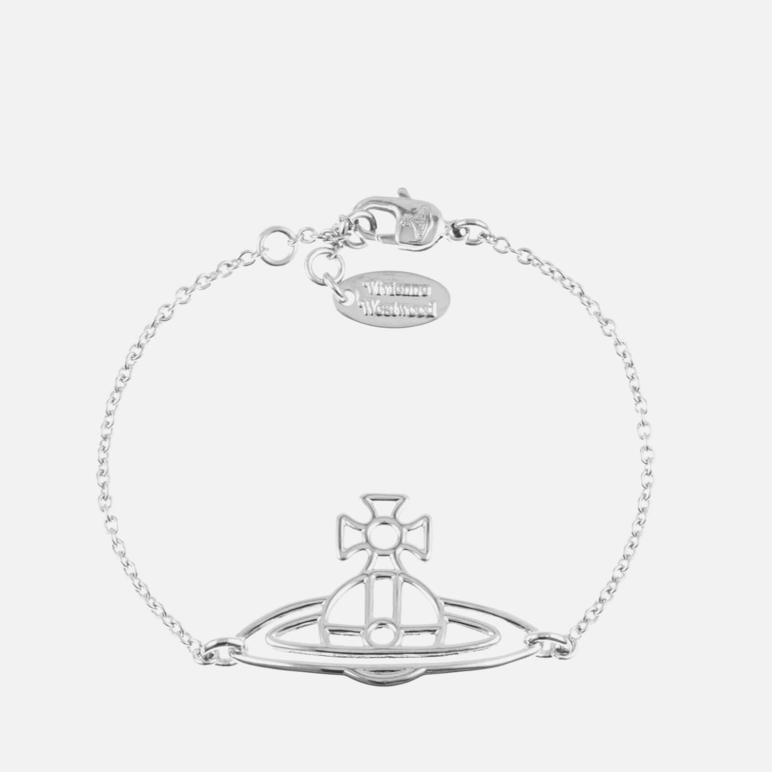 Vivienne Westwood Women's Thin Lines Flat Orb Bracelet - Rhodium