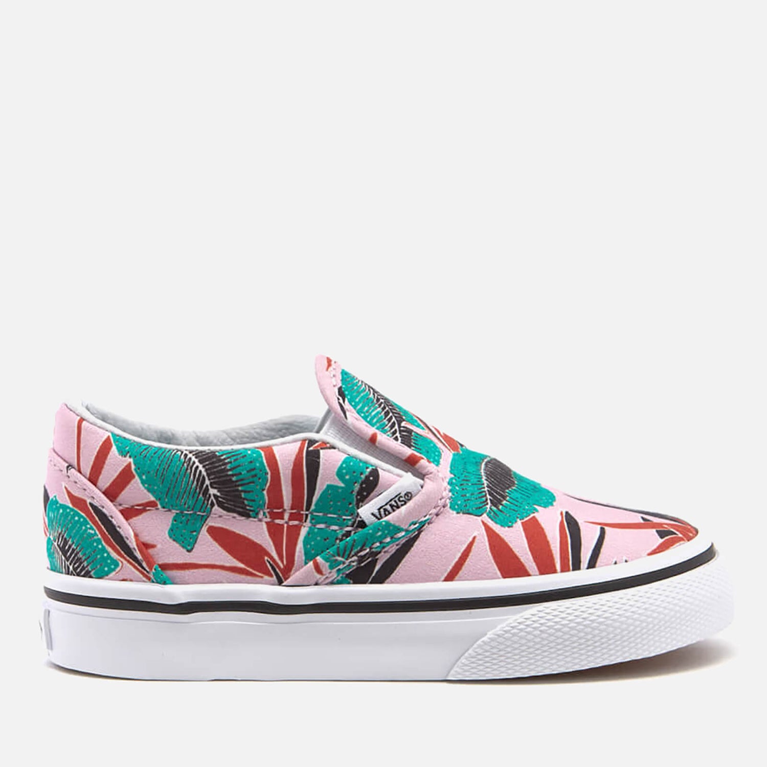 Vans Toddlers' Classic Tropical Leaves Slip-On Trainers - Pink Lady ...