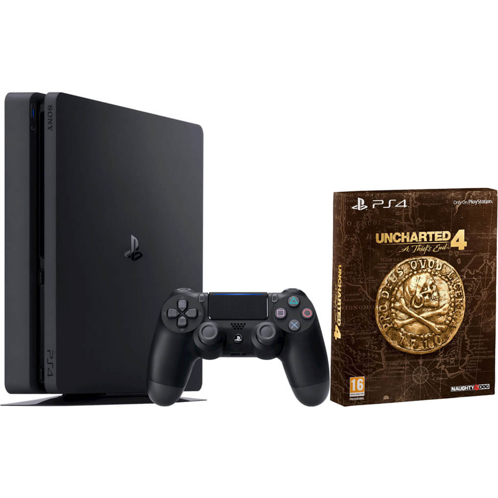 Sony PlayStation 4 Slim Console - Includes Uncharted 4: Special Edition