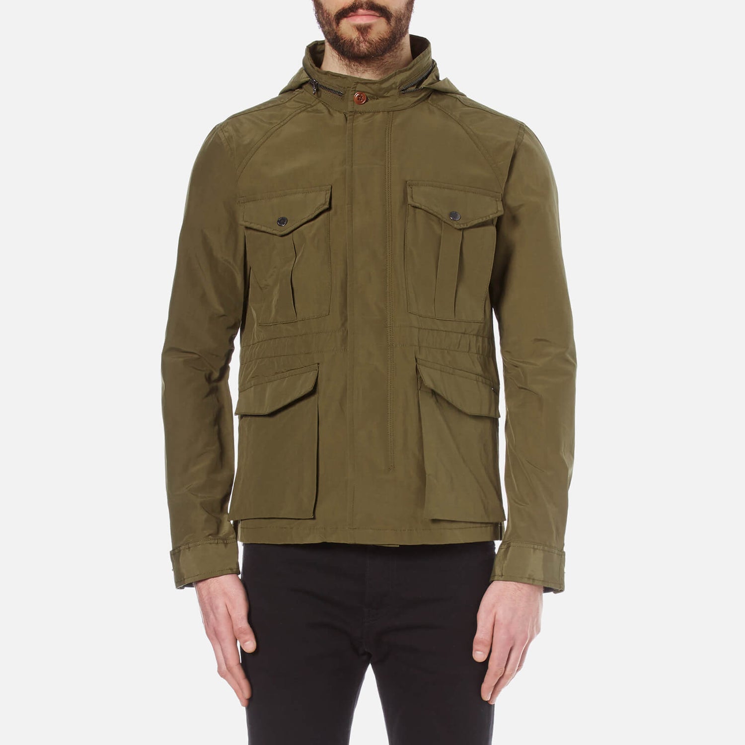 Hooded Scotch And Soda Green Jacket Scotch Soda Men's Six Pocket