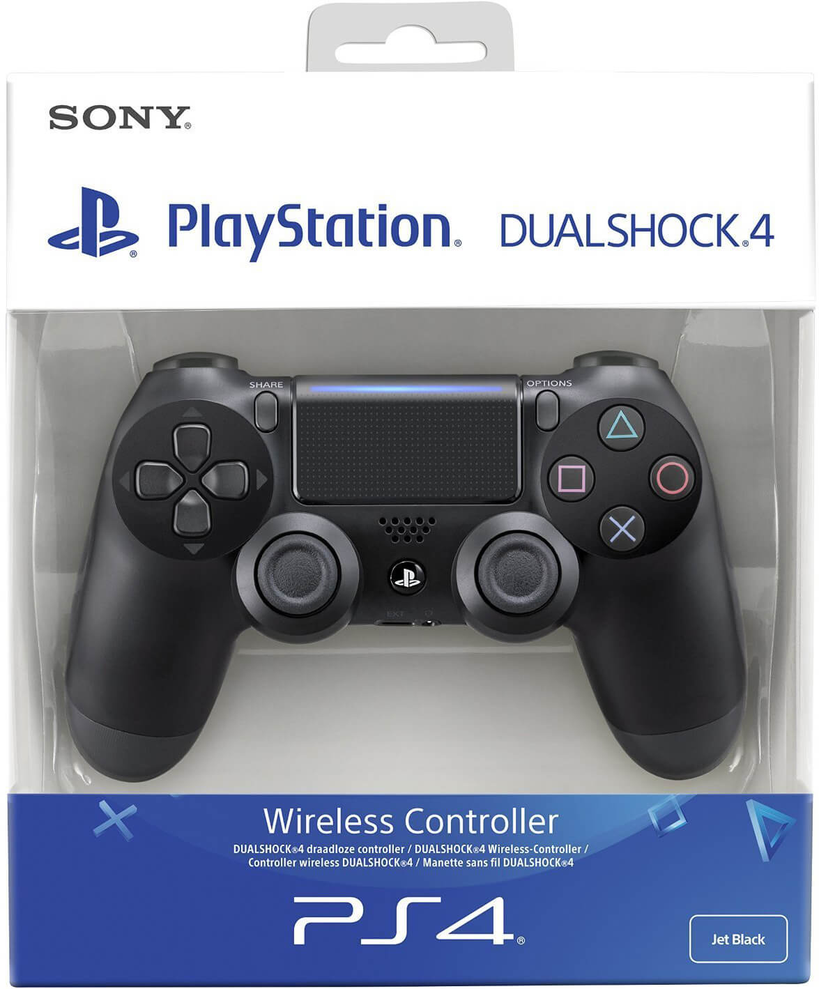 lørdag Selv tak dug Sony PlayStation 4 DualShock 4 V2 Jet Black Games Accessories - Zavvi US