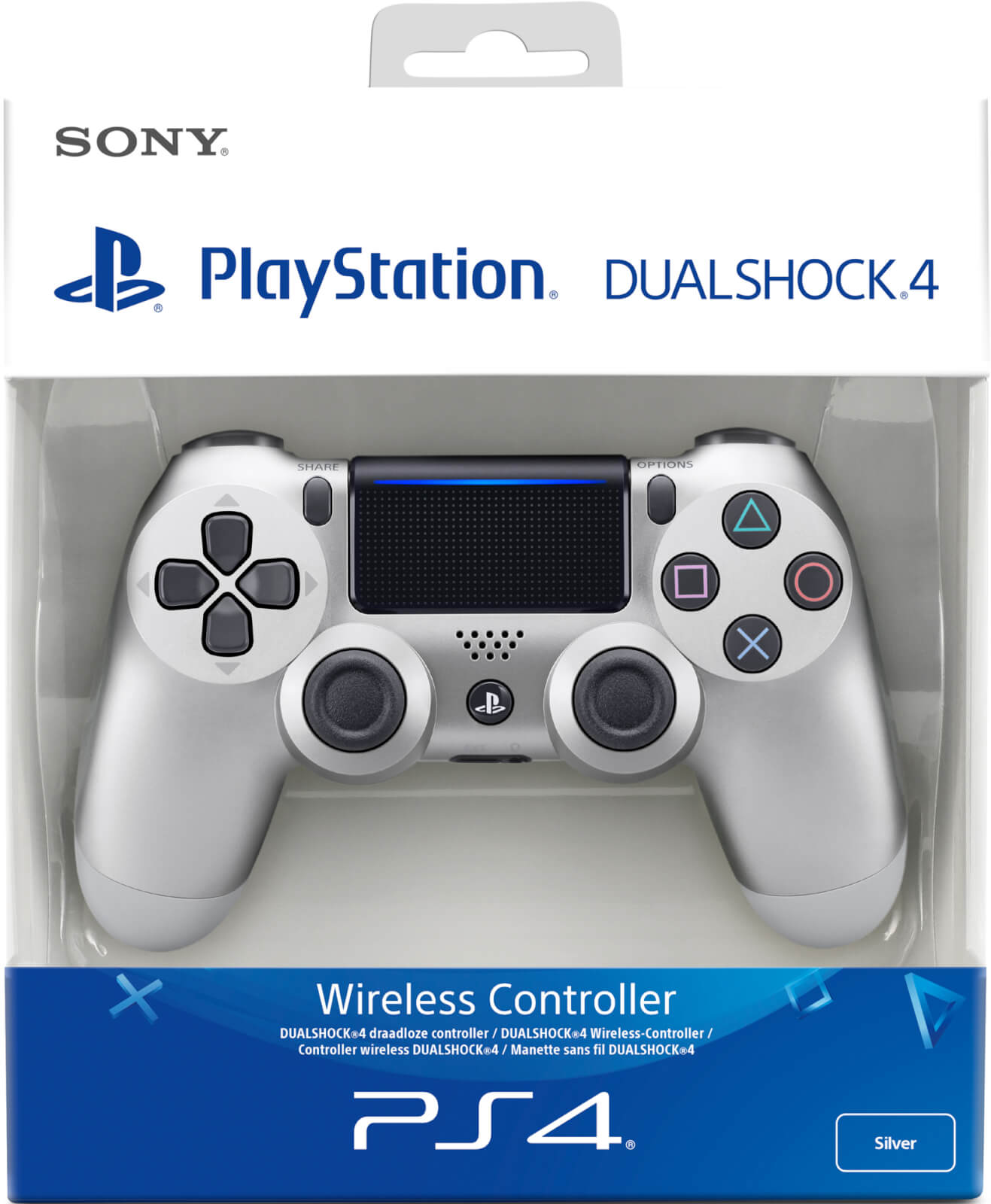 Chip Placeret Betydelig Sony PlayStation 4 DualShock 4 V2 Silver Games Accessories - Zavvi US