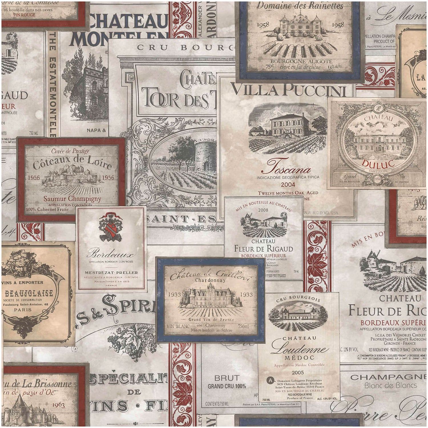 wine label wallpaper