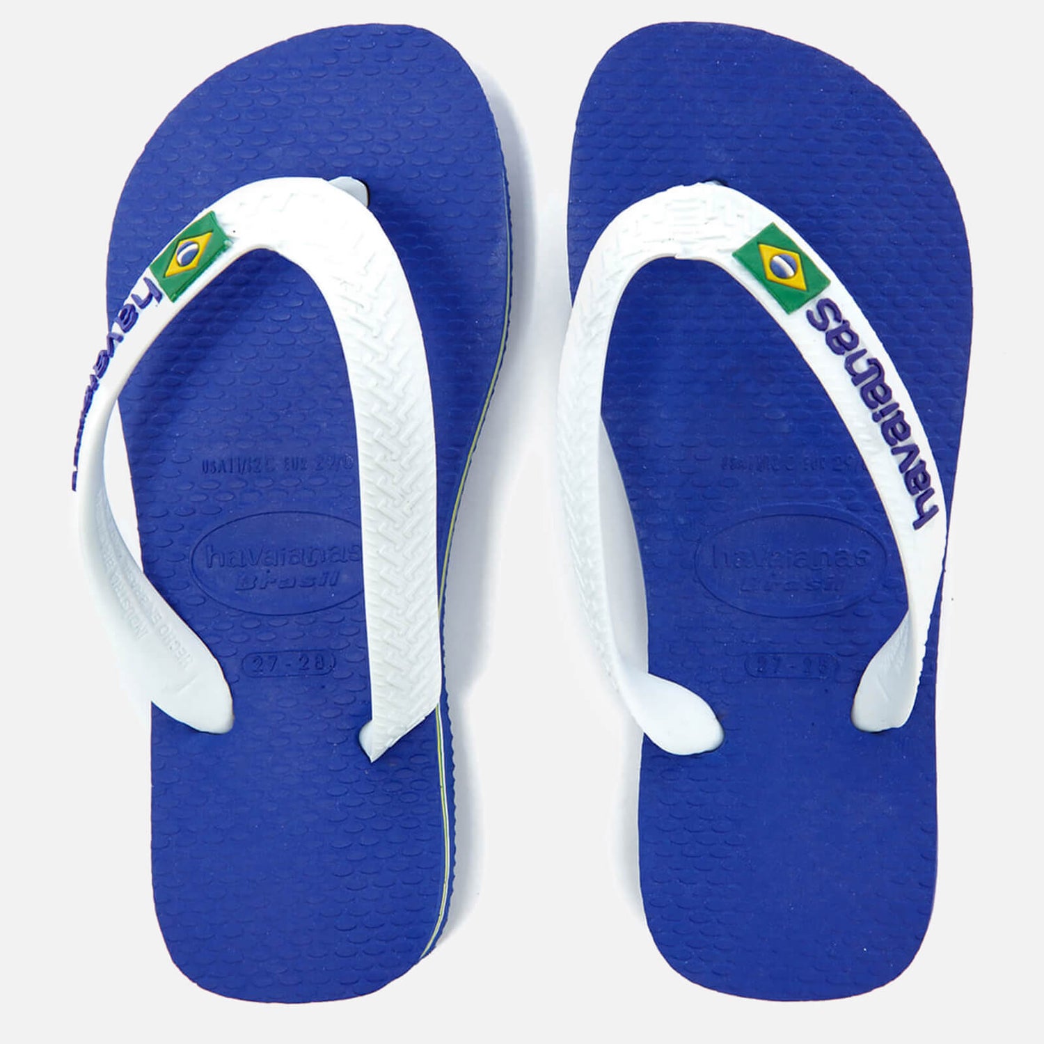 Havaianas Kids' Brasil Logo Flip Flops - Marine Blue - EU 27-28/UK 10-11 Kids - Blau