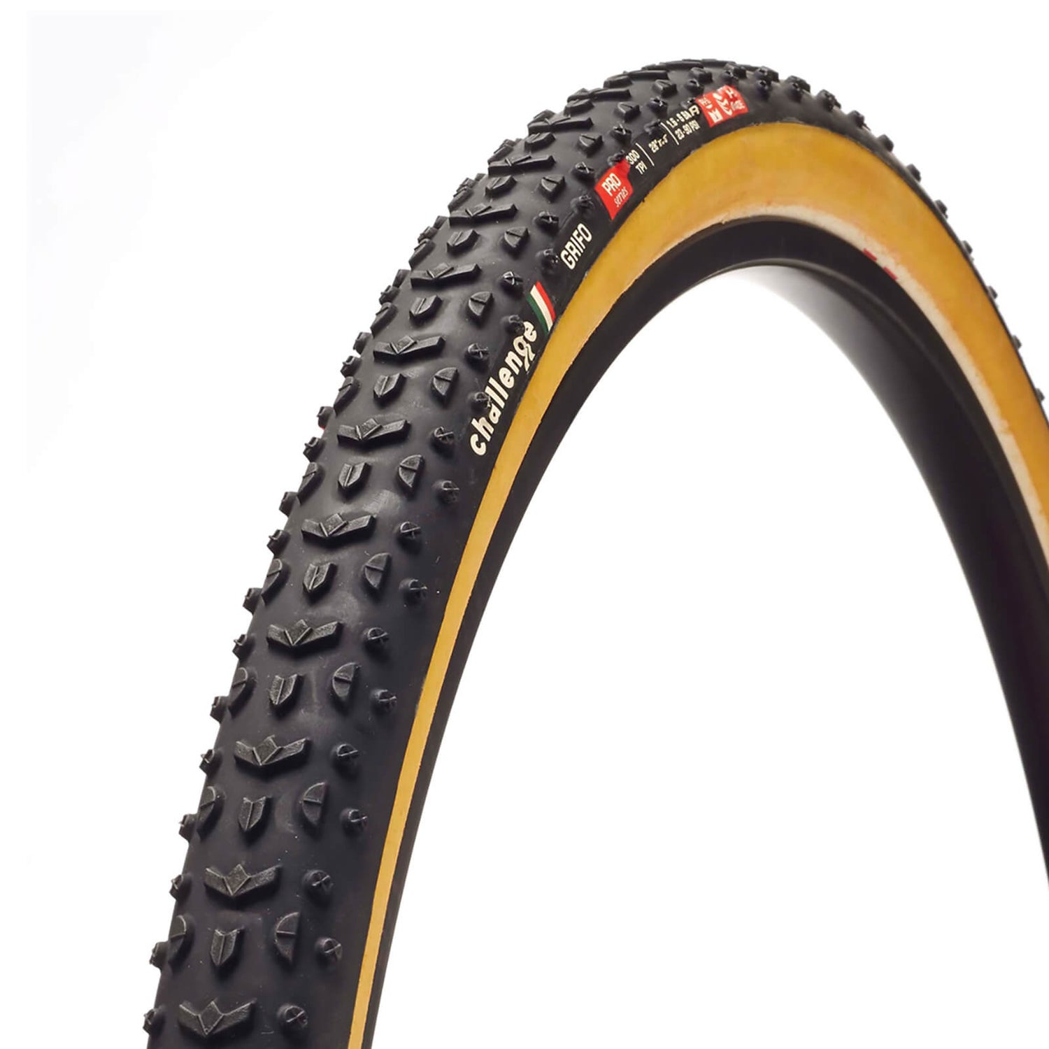 Challenge Grifo Seta Silk Tubular Cyclocross Tyre Black Tan