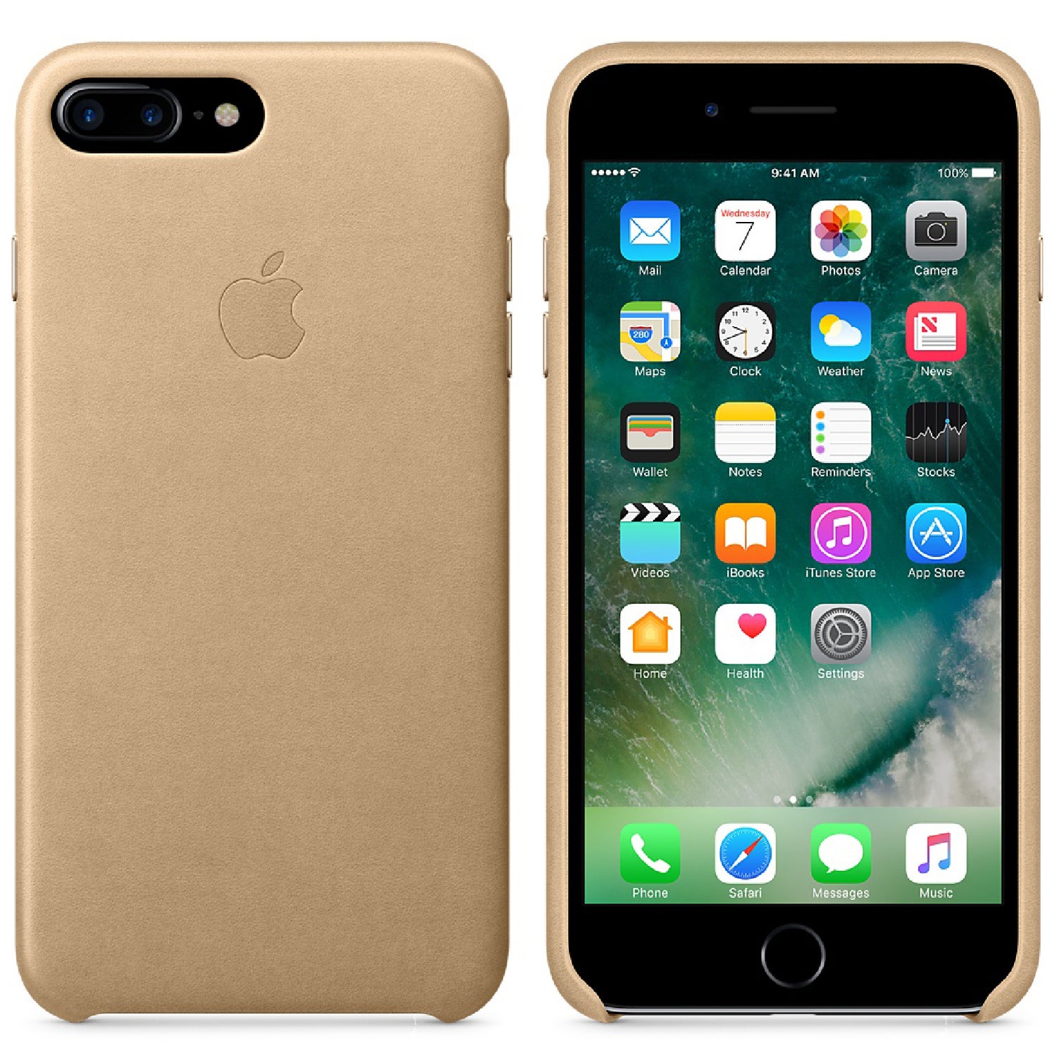 prototype nogmaals bloem Apple iPhone 7 Plus Leren Hoesje - Sahara-beige | Zavvi.nl