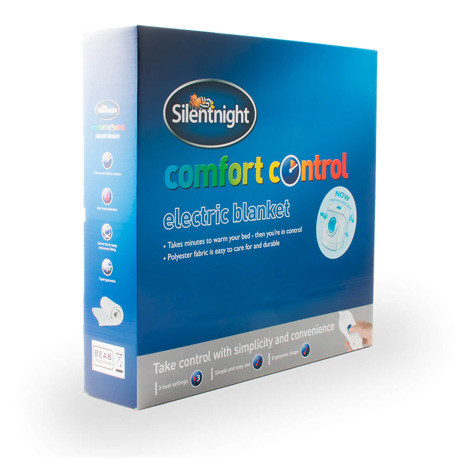 silentnight comfort control heated throw