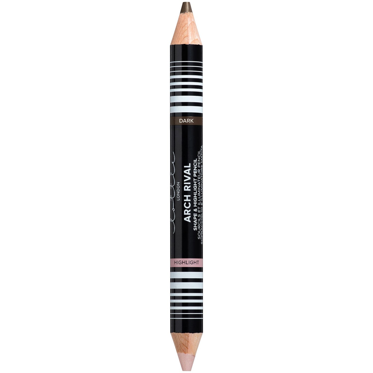 Lottie London Brow Pencil and Highlighter Duo Dark LOOKFANTASTIC