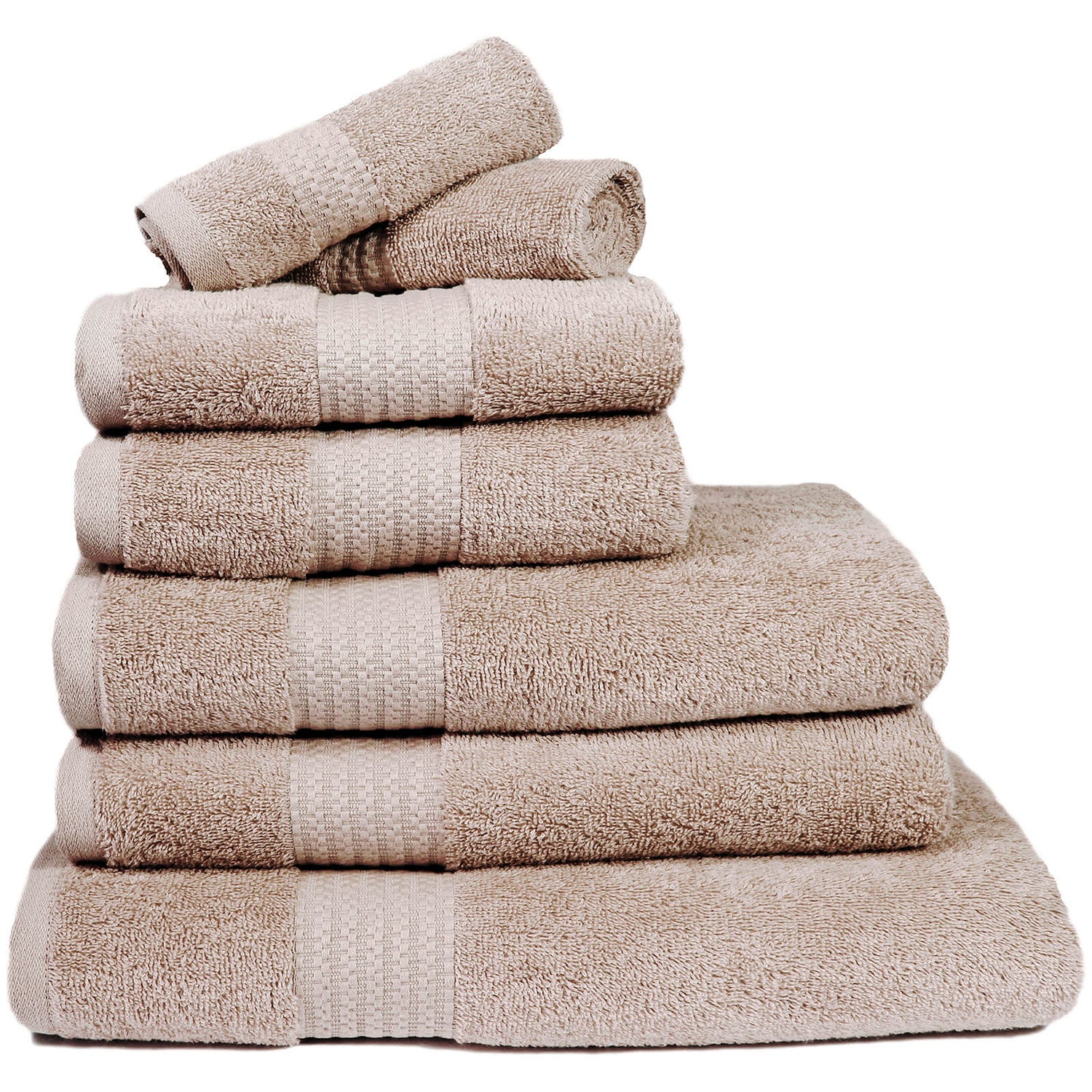 Restmor 100 Egyptian Cotton 7 Piece Supreme Towel Bale Set (500gsm) Latte IWOOT UK
