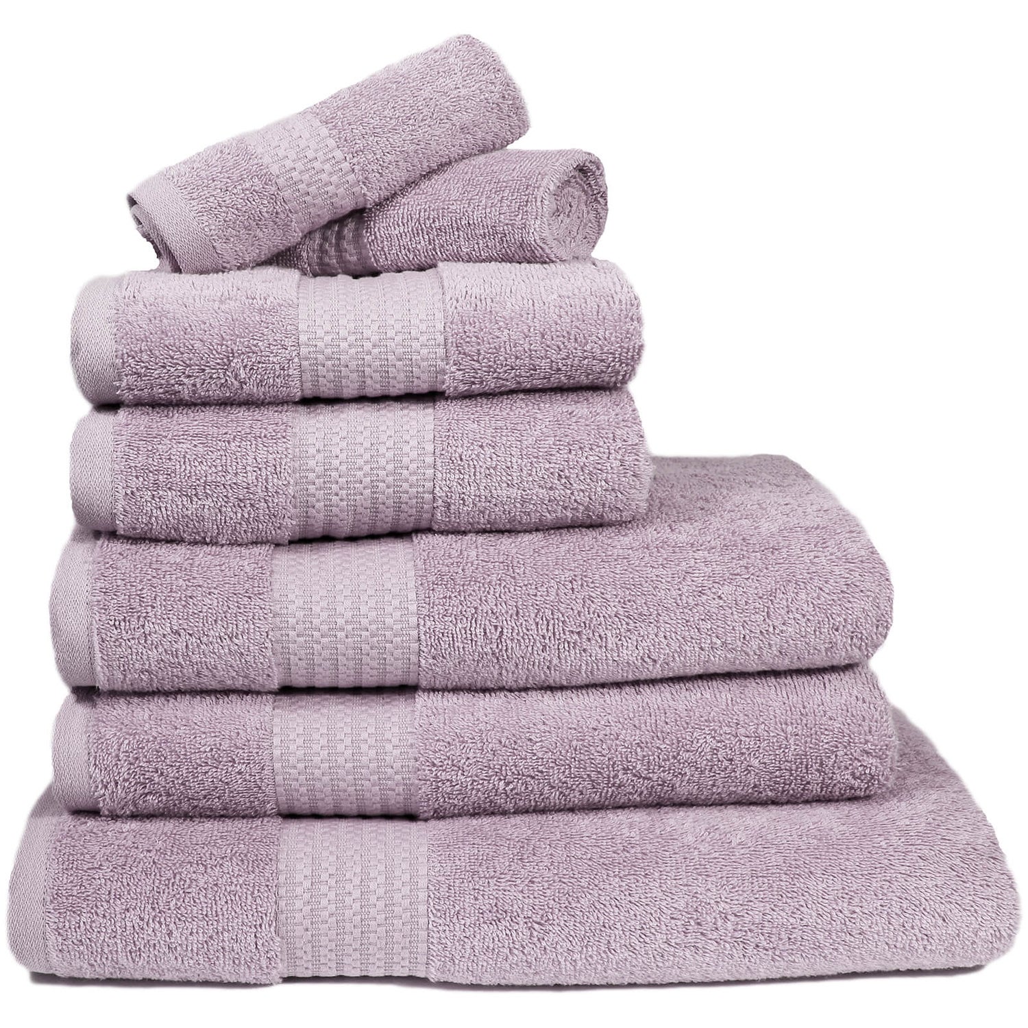 Restmor 100 Egyptian Cotton 7 Piece Supreme Towel Bale Set 500gsm Mauve IWOOT UK
