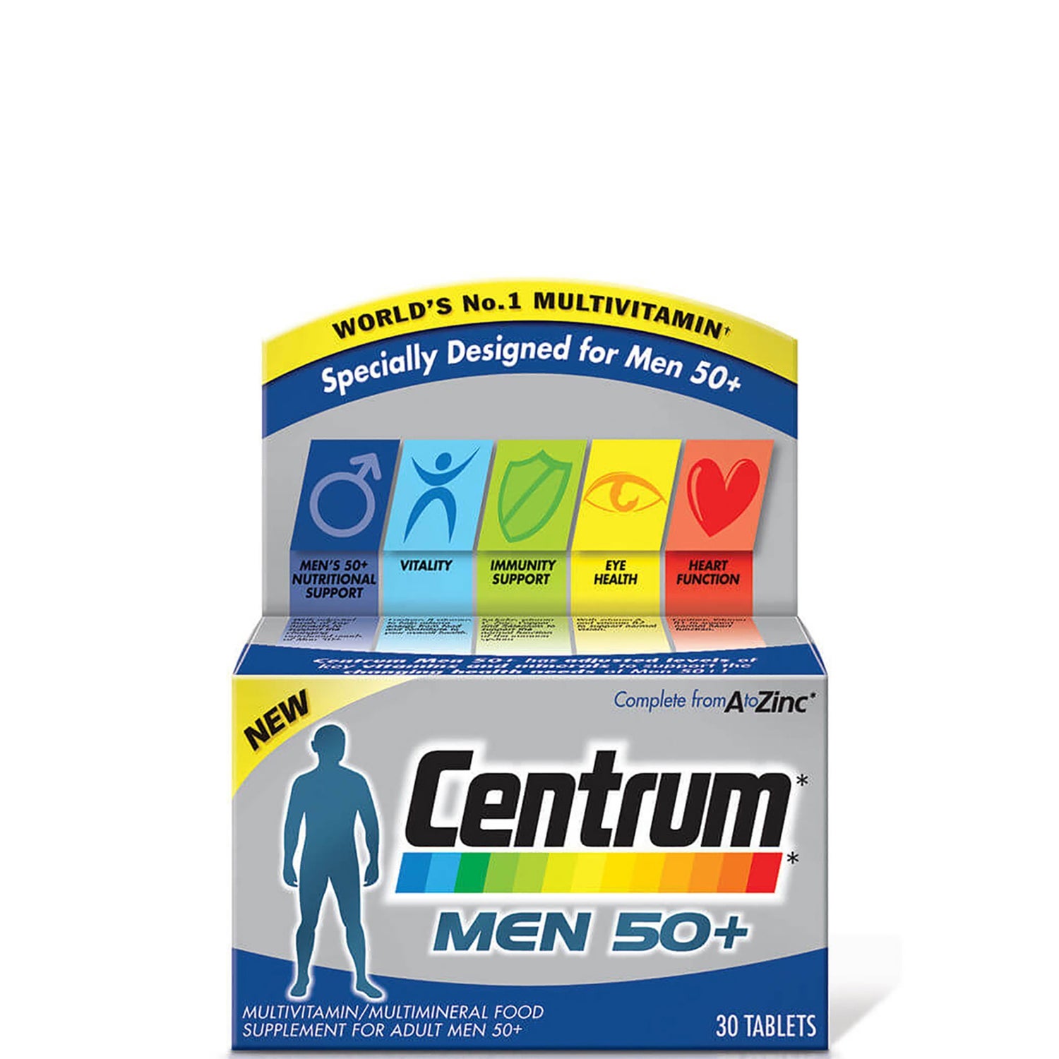 Мужские поливитамины Centrum Men 50 Plus Multivitamin Tablets - (30 ...