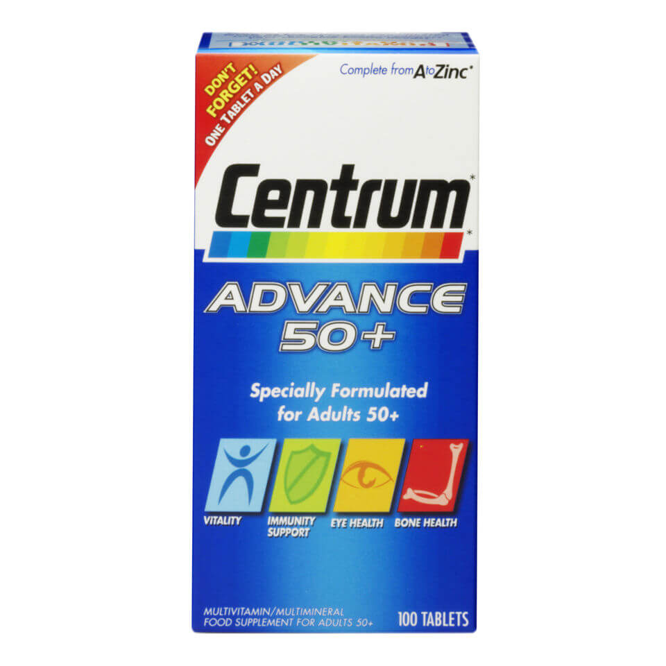 Centrum Advance 50 Plus Multivitamin Tablets – (100 tabletter)